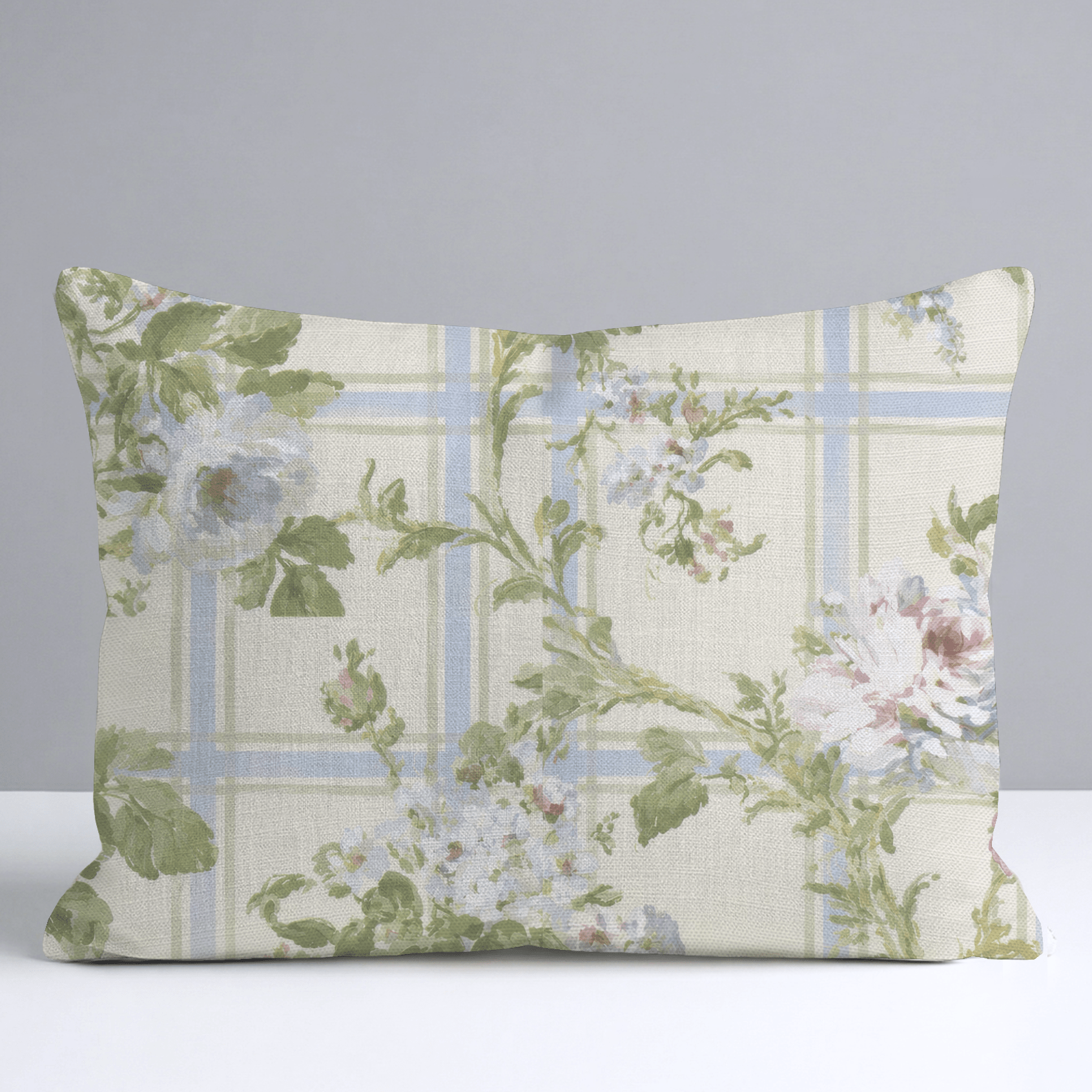 Climbing Rose Throw Pillow - Lemon Park