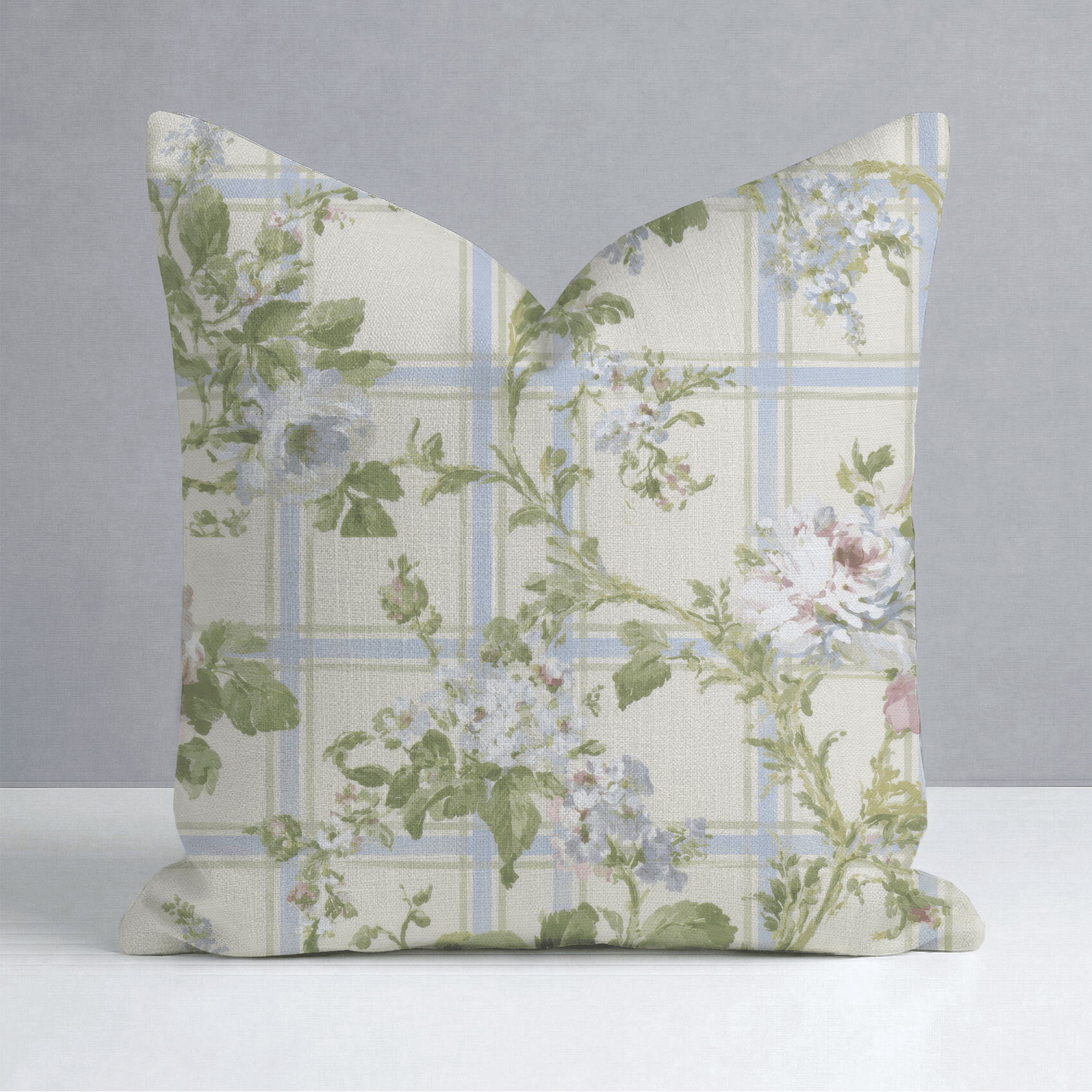 Climbing Rose Throw Pillow - Lemon Park