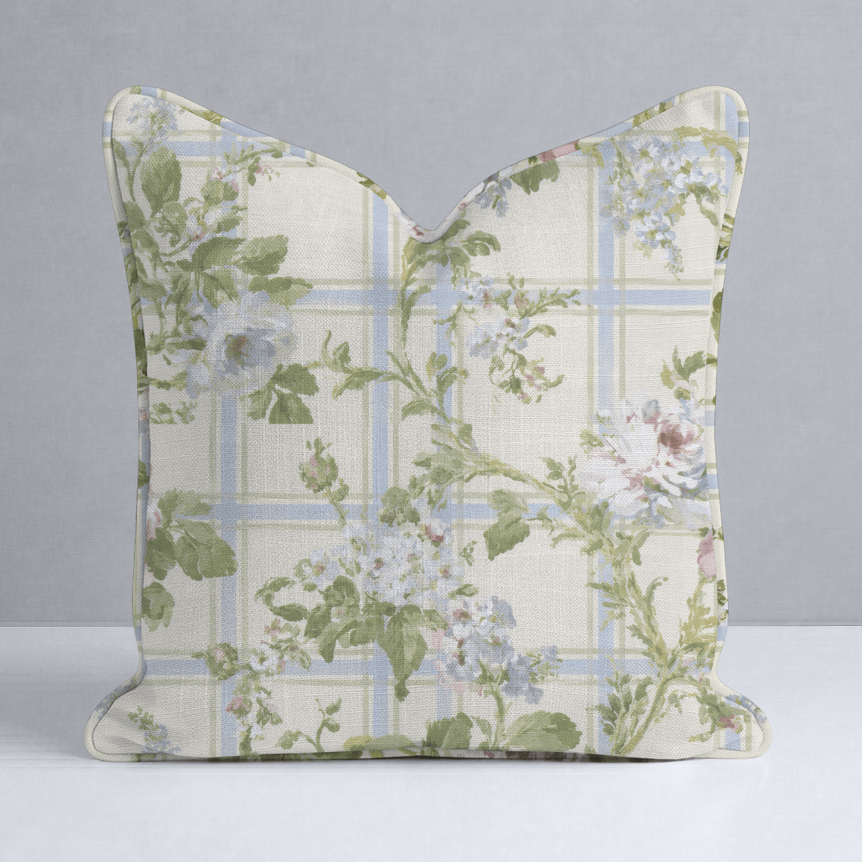 Climbing Rose Throw Pillow - Lemon Park