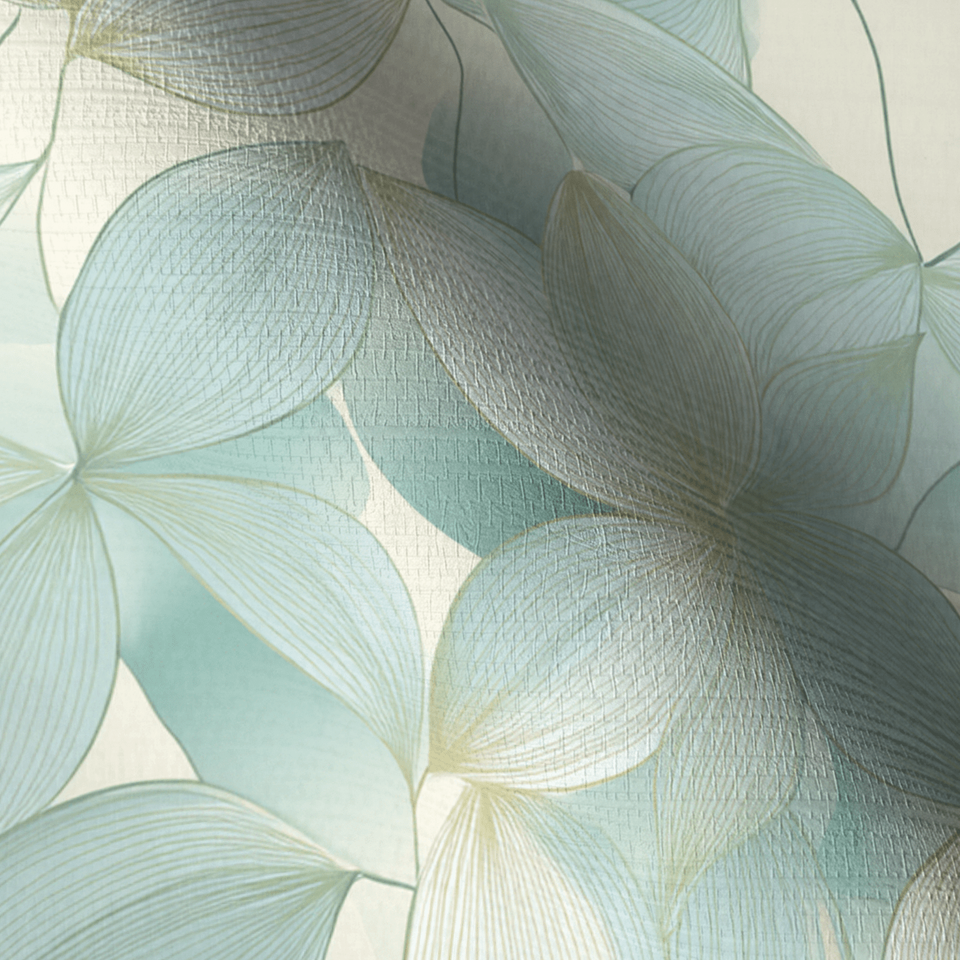 Cloud Flower Faux Grasscloth Wallpaper - Lemon Park