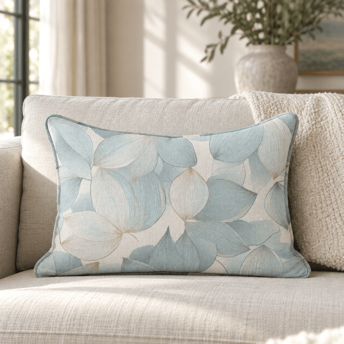 Cloud Flower Throw Pillow - Lemon Park