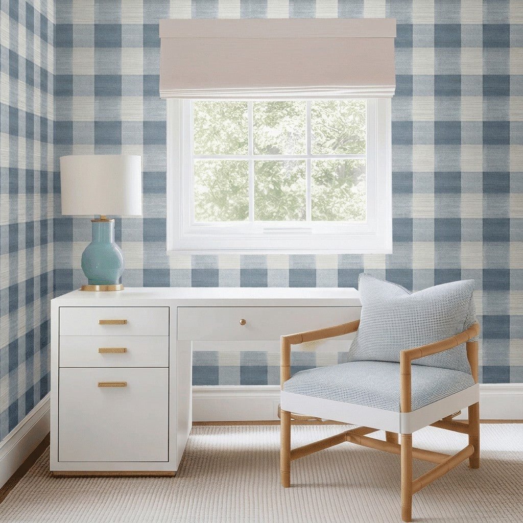 Cloudcroft Faux Grasscloth Wallpaper - Lemon Park