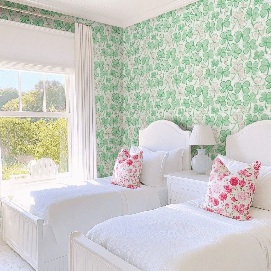 Clover's Bliss Faux Grasscloth Wallpaper - Lemon Park