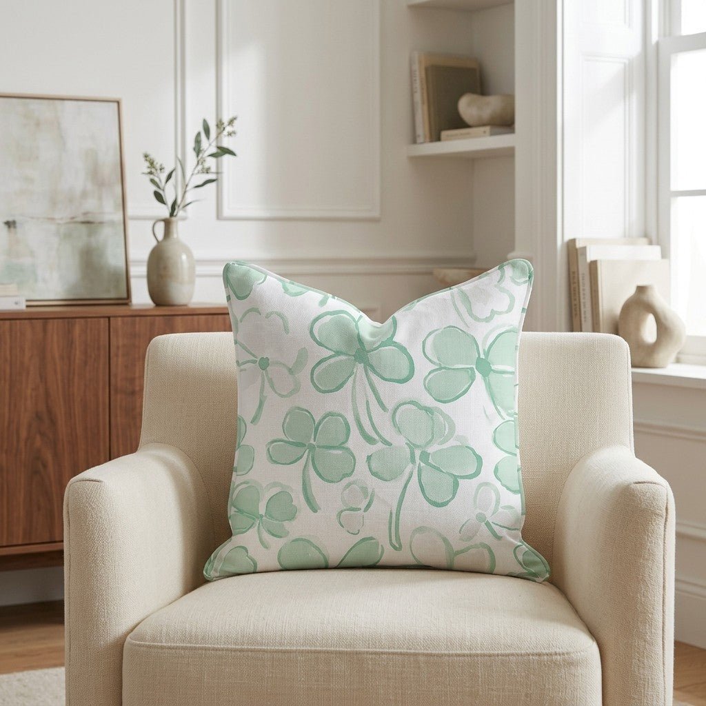 Clover's Bliss Throw Pillow - Lemon Park