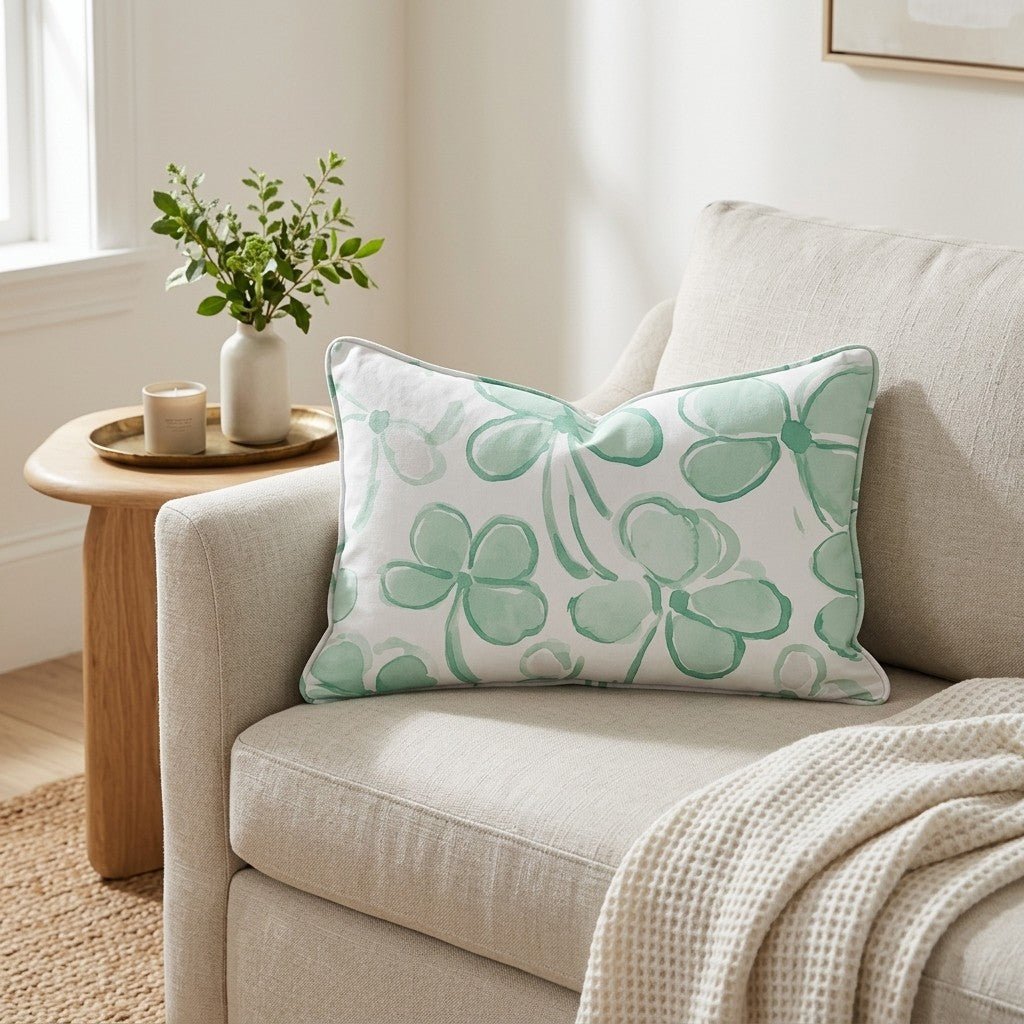 Clover's Bliss Throw Pillow - Lemon Park