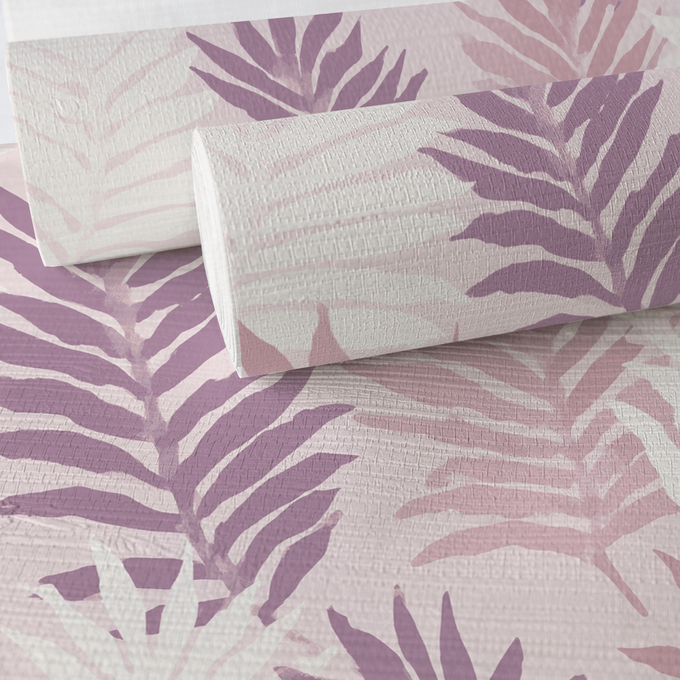 Coastal Mauve Faux Grasscloth Wallpaper - Lemon Park