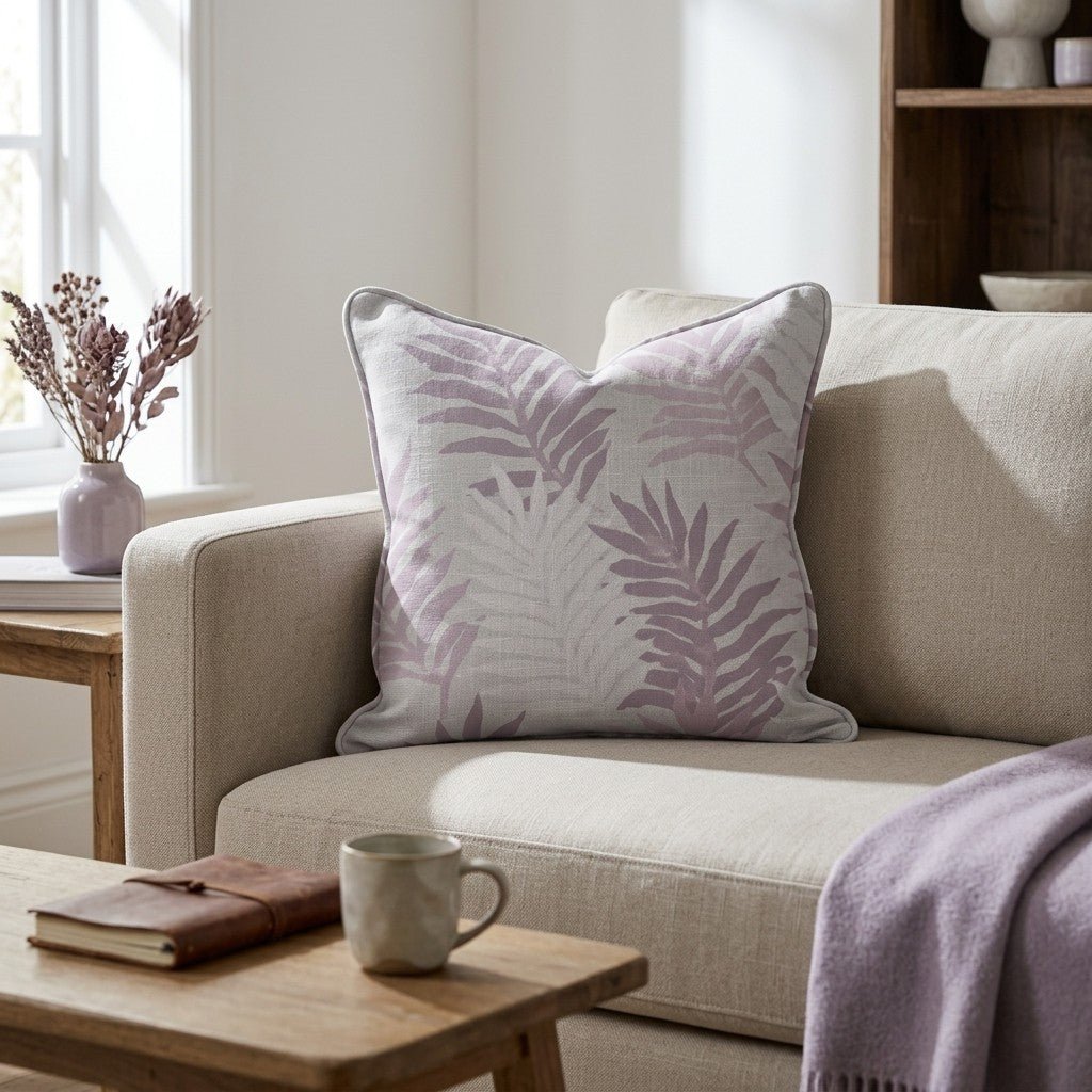 Coastal Mauve Throw Pillow - Lemon Park