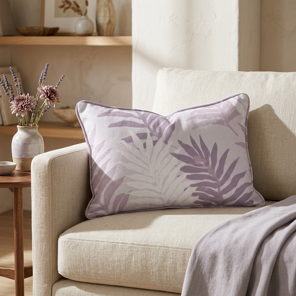 Coastal Mauve Throw Pillow - Lemon Park