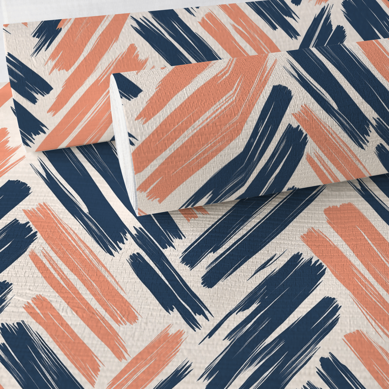 Coastal Strokes Faux Grasscloth Wallpaper - Lemon Park