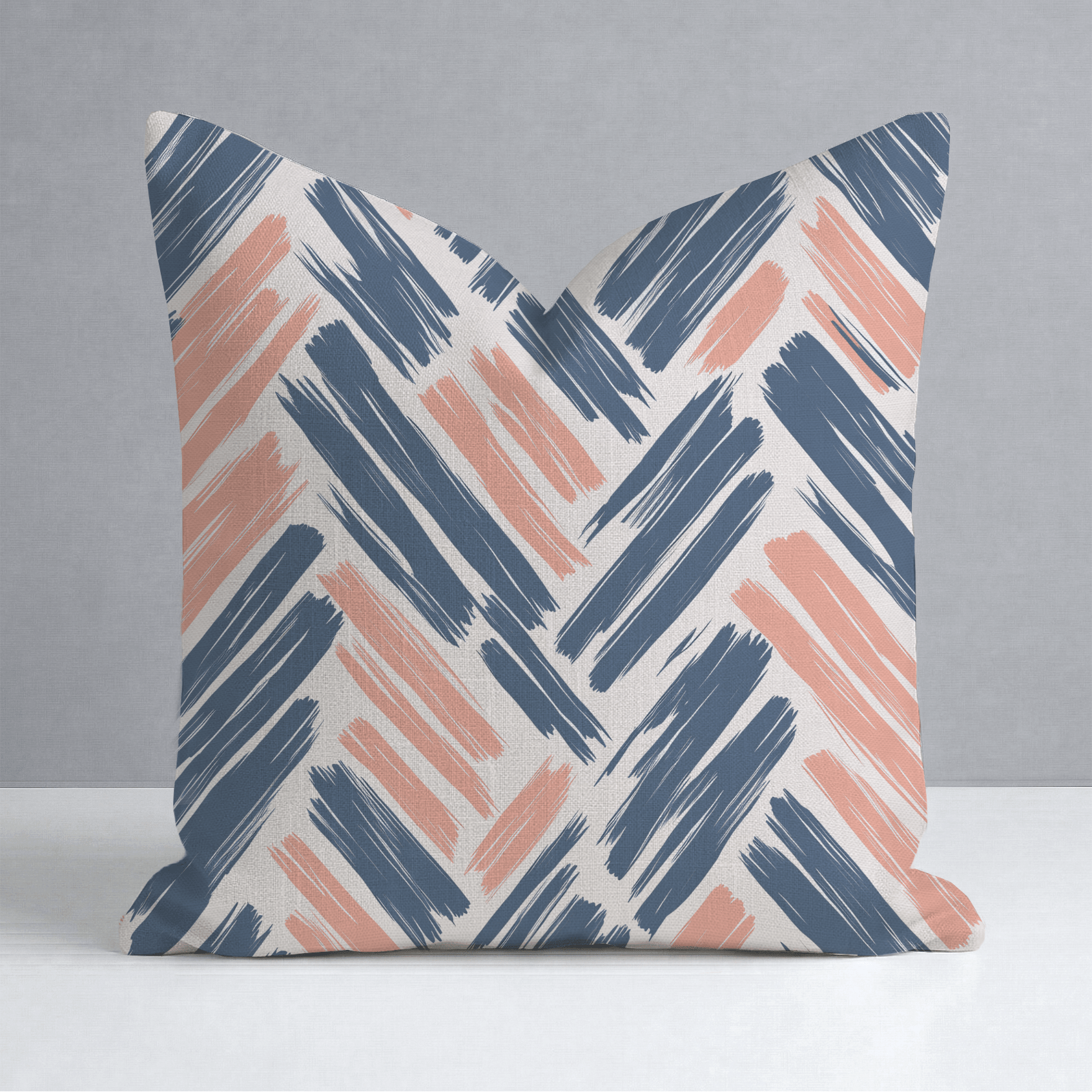 Coastal Strokes Throw Pillow - Lemon Park