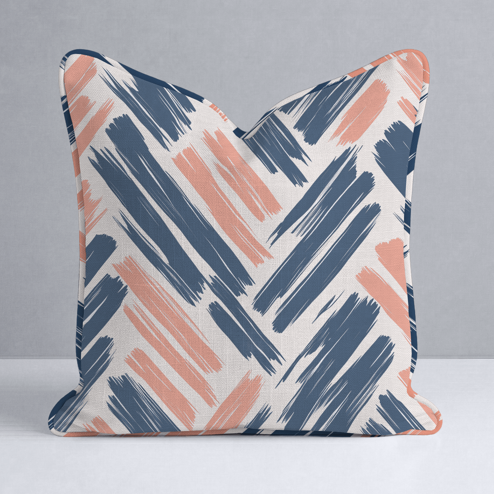 Coastal Strokes Throw Pillow - Lemon Park