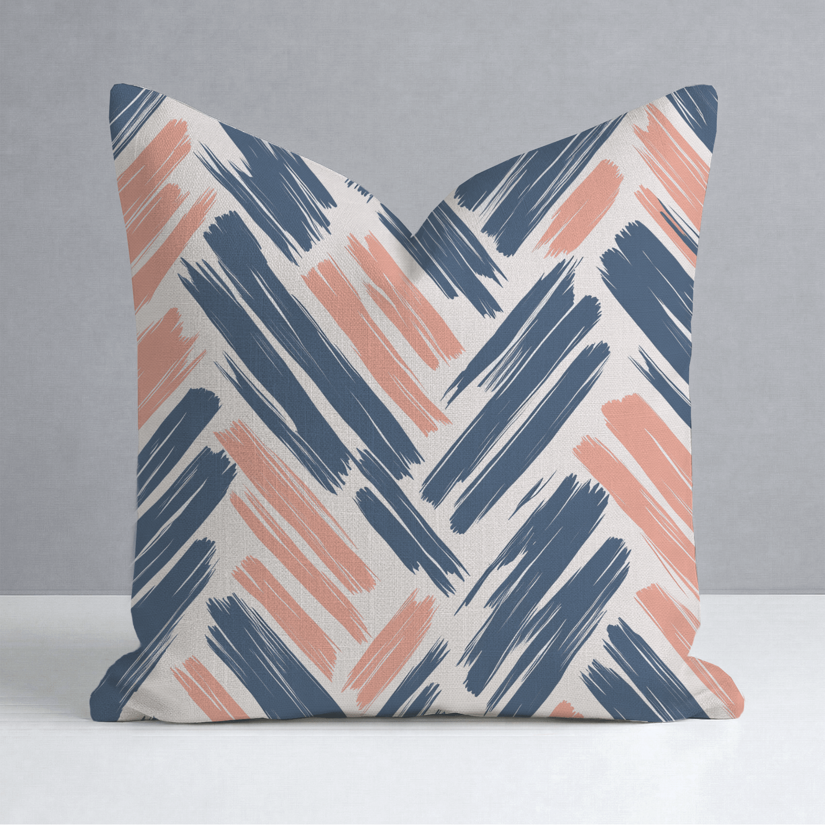 Coastal Strokes Throw Pillow - Lemon Park