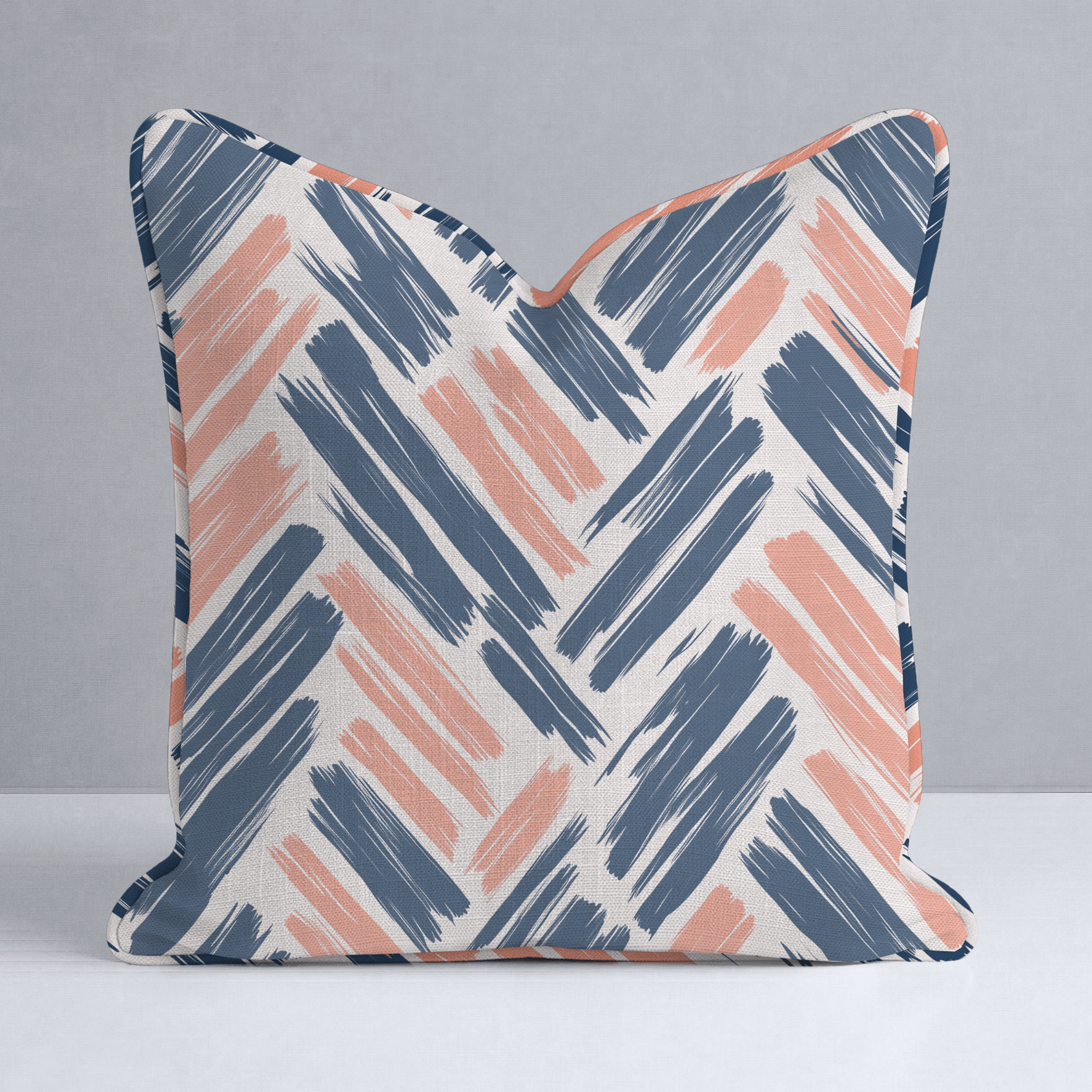 Coastal Strokes Throw Pillow - Lemon Park