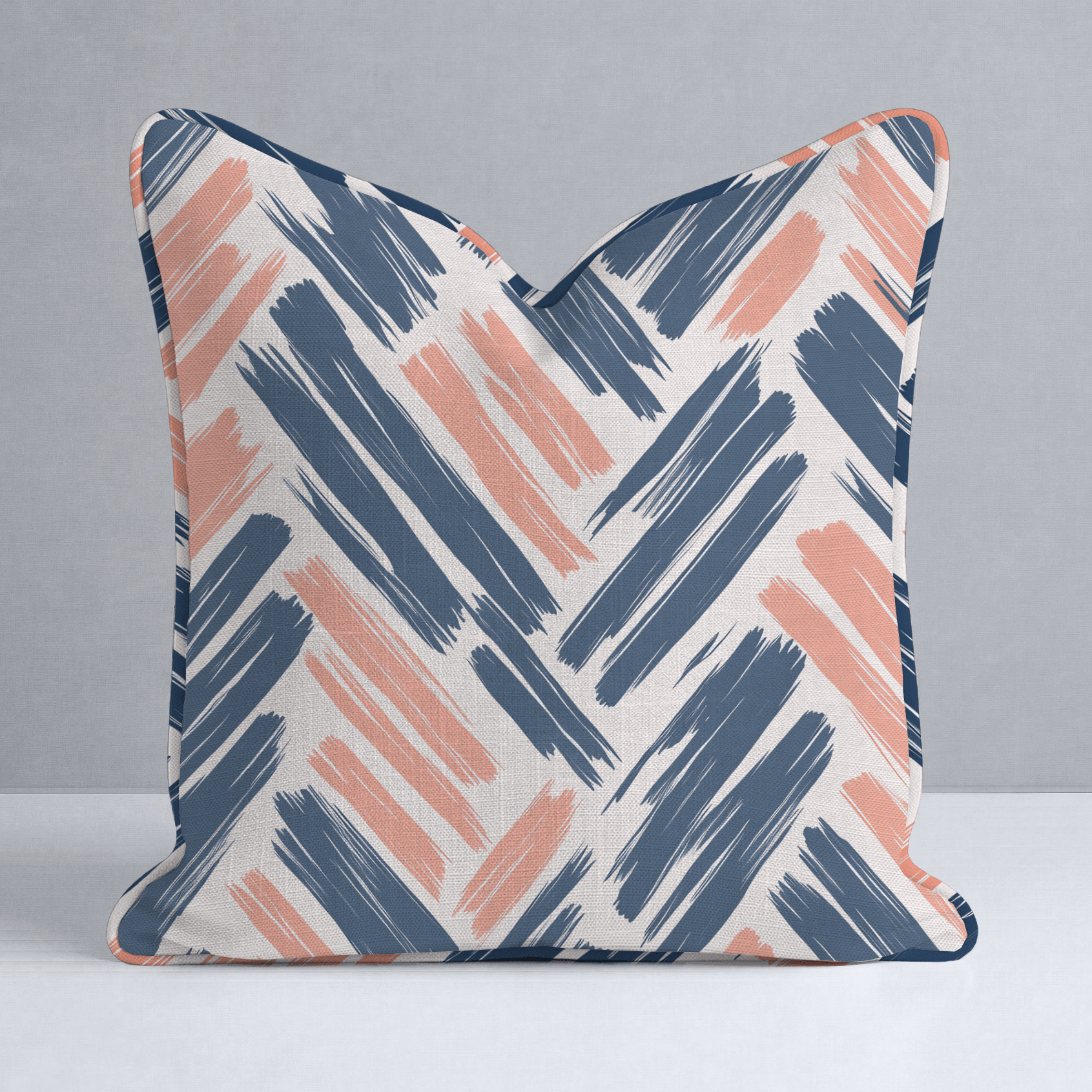Coastal Strokes Throw Pillow - Lemon Park