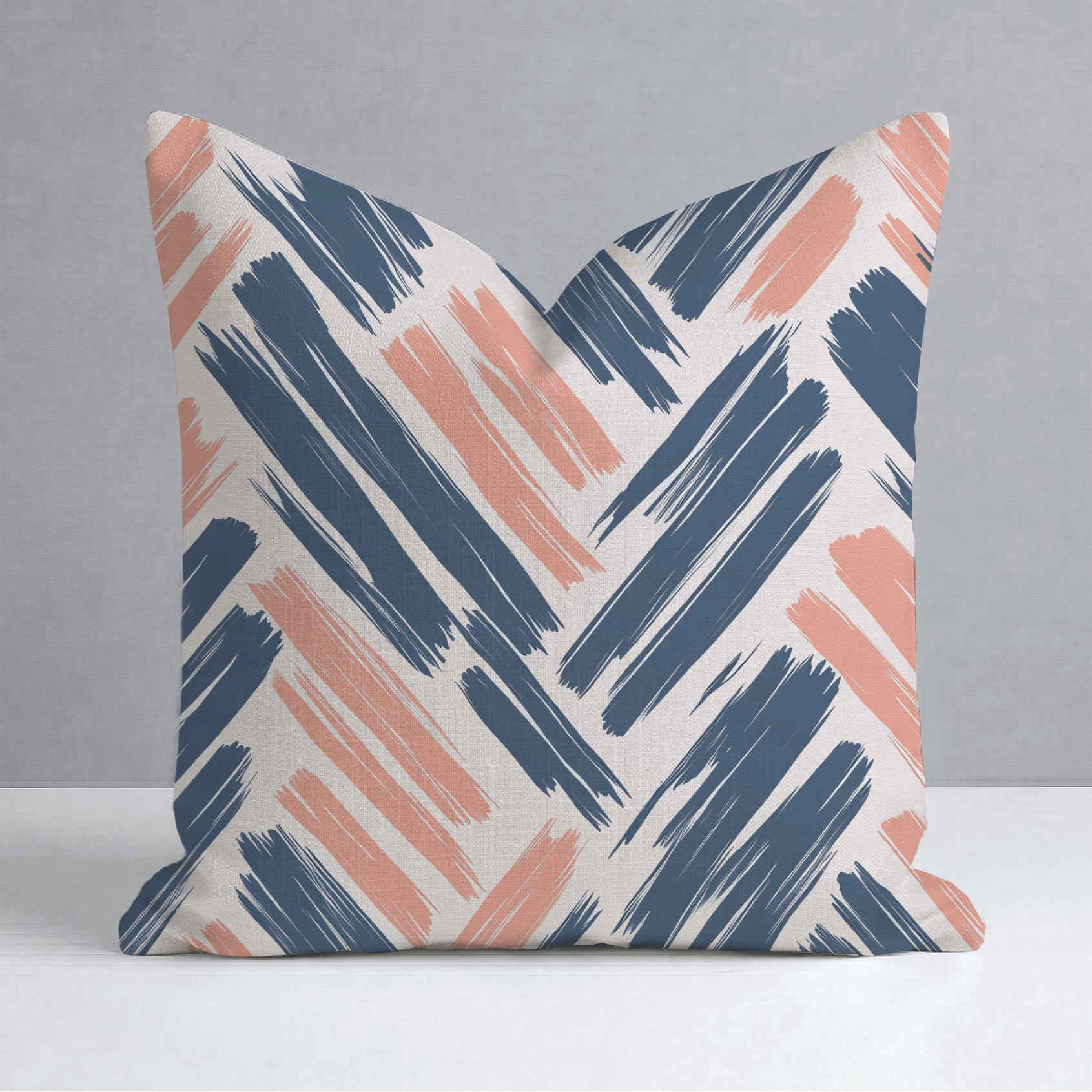 Coastal Strokes Throw Pillow - Lemon Park