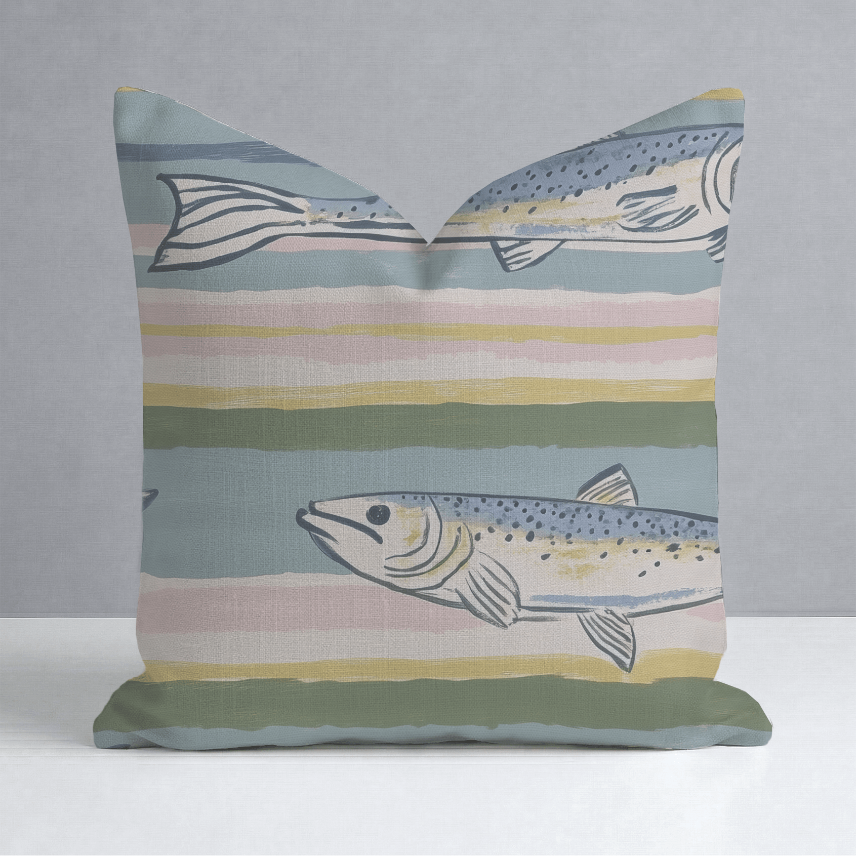 Coastline Throw Pillow - Lemon Park