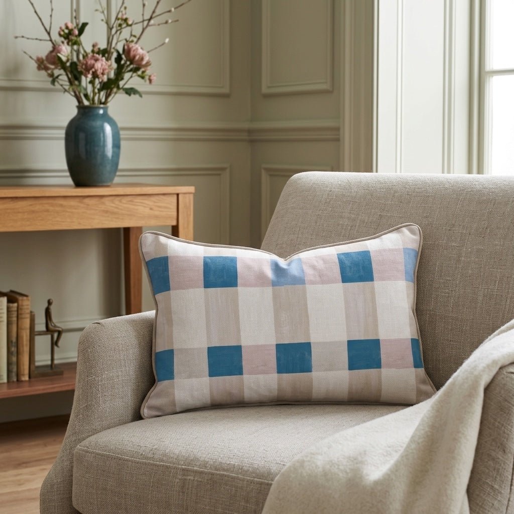 Cobalt Shore Throw Pillow - Lemon Park