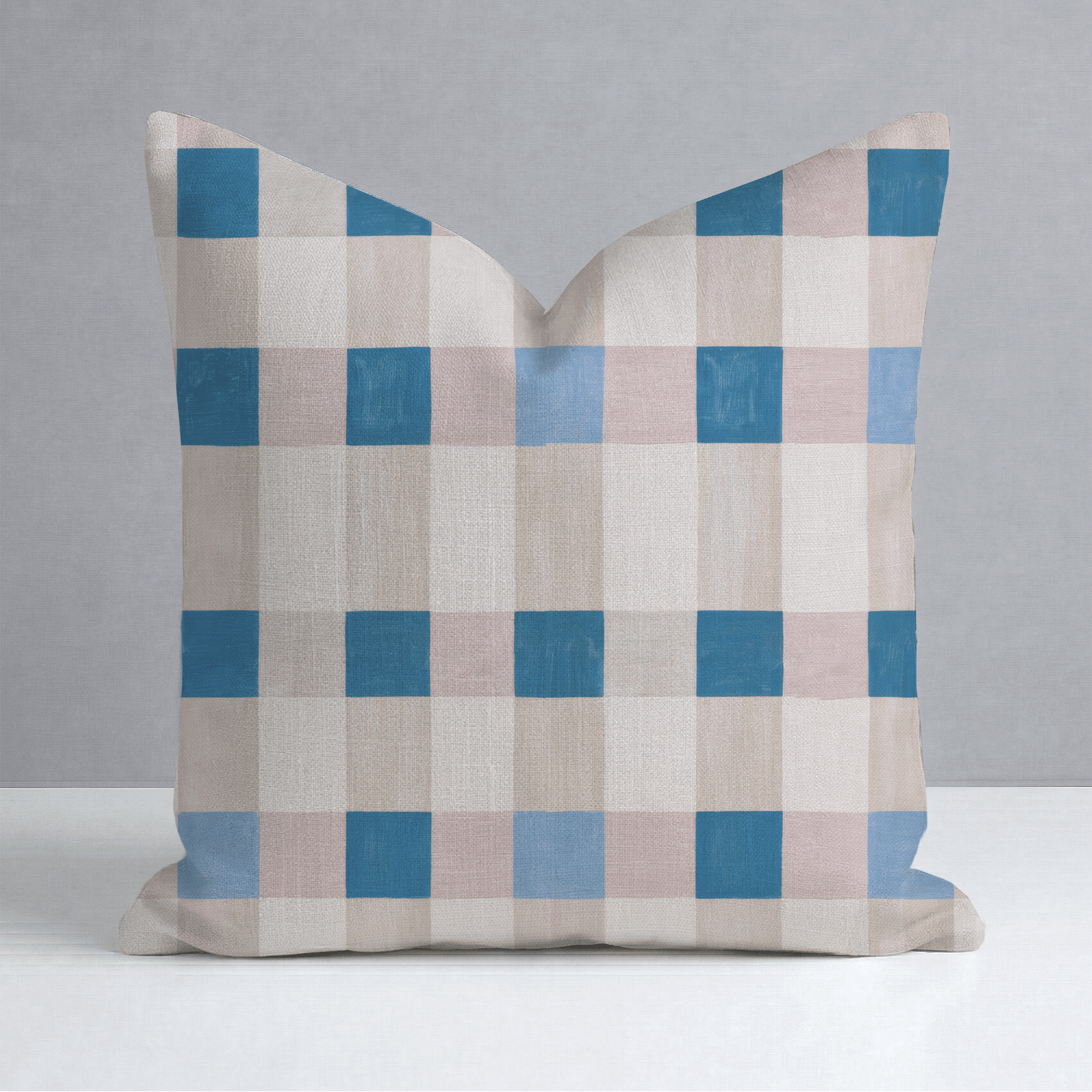 Cobalt Shore Throw Pillow - Lemon Park