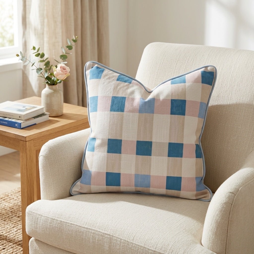 Cobalt Shore Throw Pillow - Lemon Park