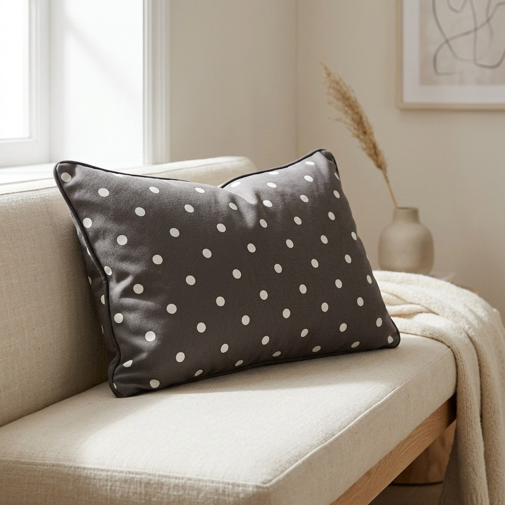 Cocoa Dots Throw Pillow - Lemon Park