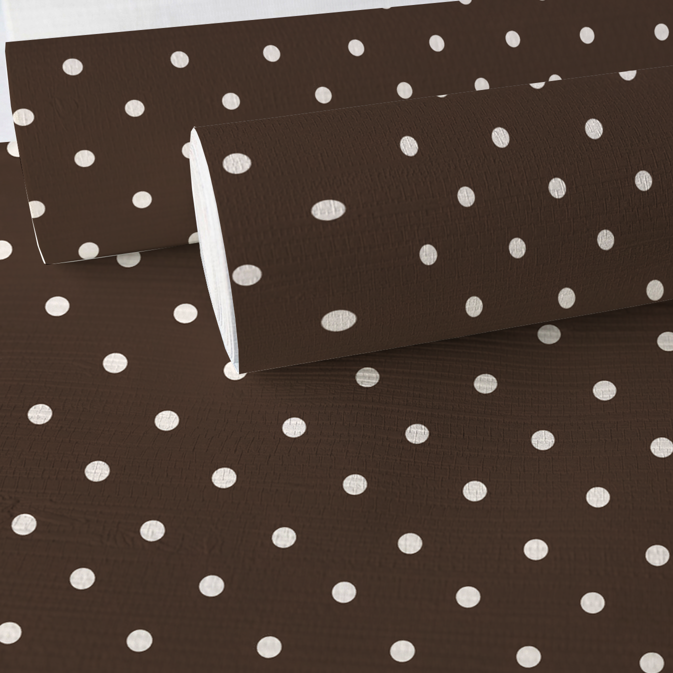 Cocoa Dots Faux Grasscloth Wallpaper