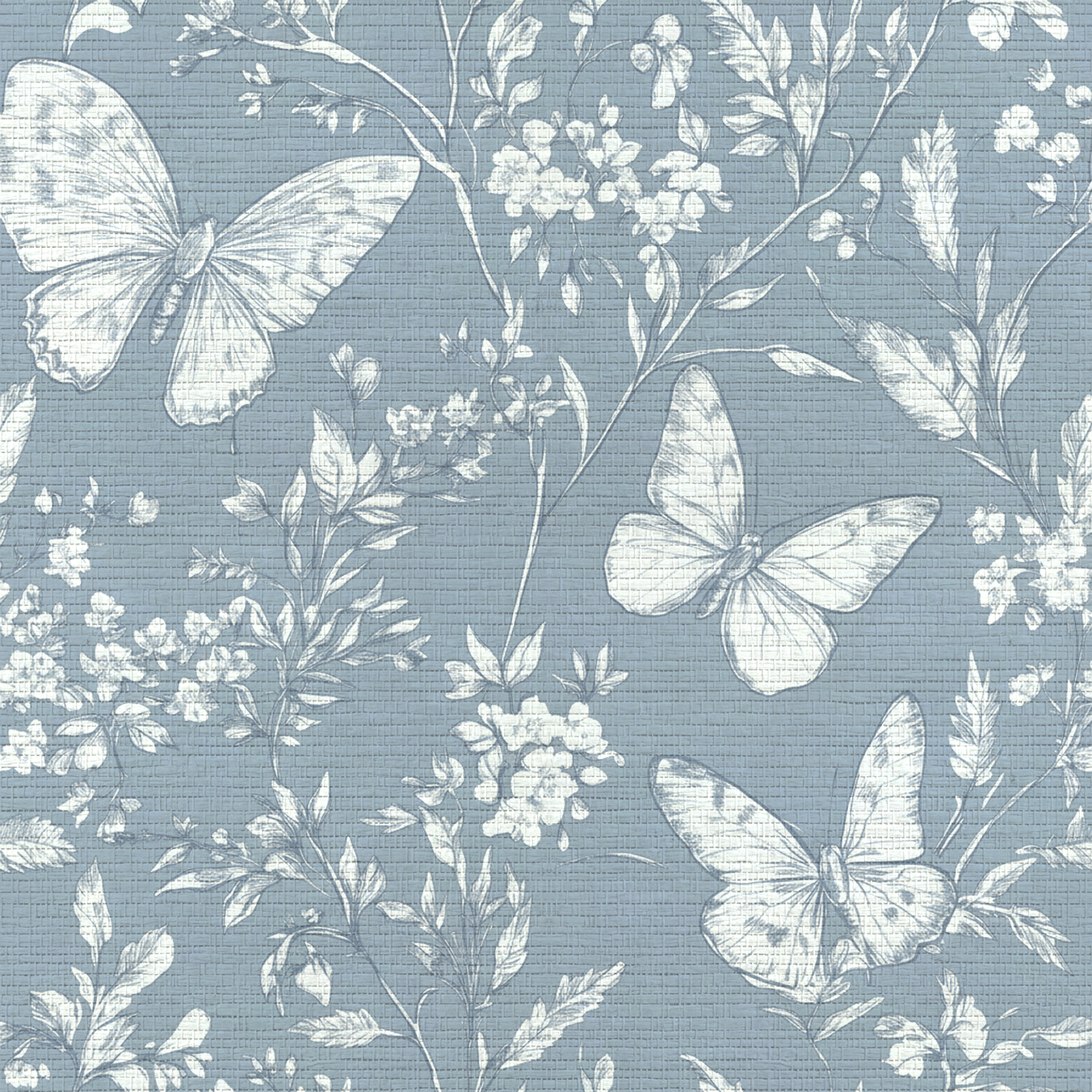 Collierville Blue Faux Grasscloth Wallpaper - Lemon Park