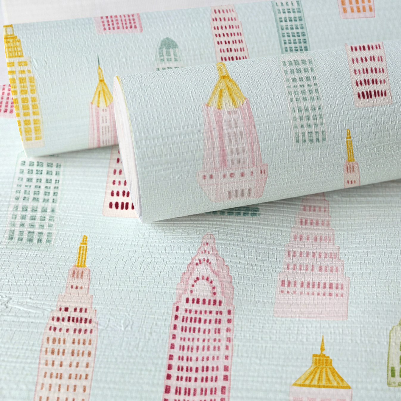 Concrete Jungle Faux Grasscloth Wallpaper
