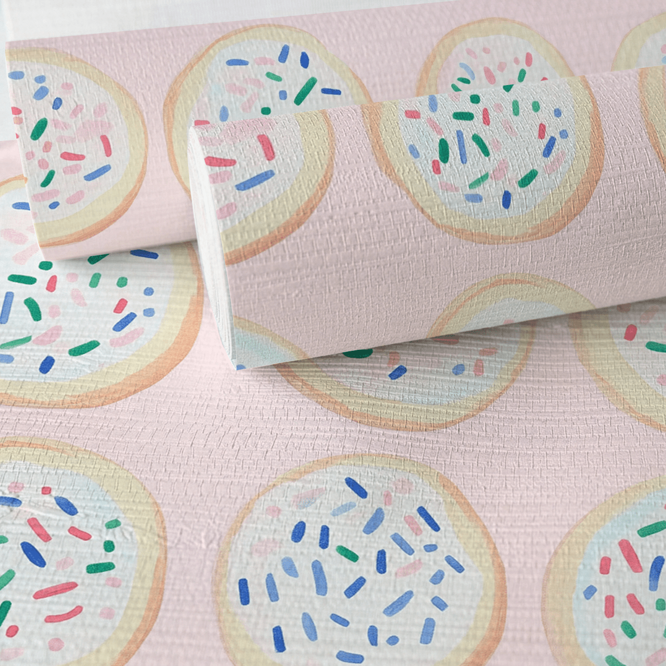 Confetti Cookies Faux Grasscloth Wallpaper - Lemon Park