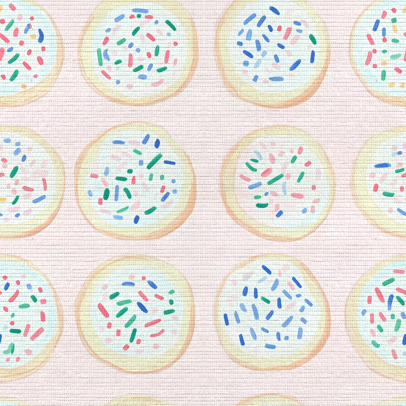 Confetti Cookies Faux Grasscloth Wallpaper - Lemon Park
