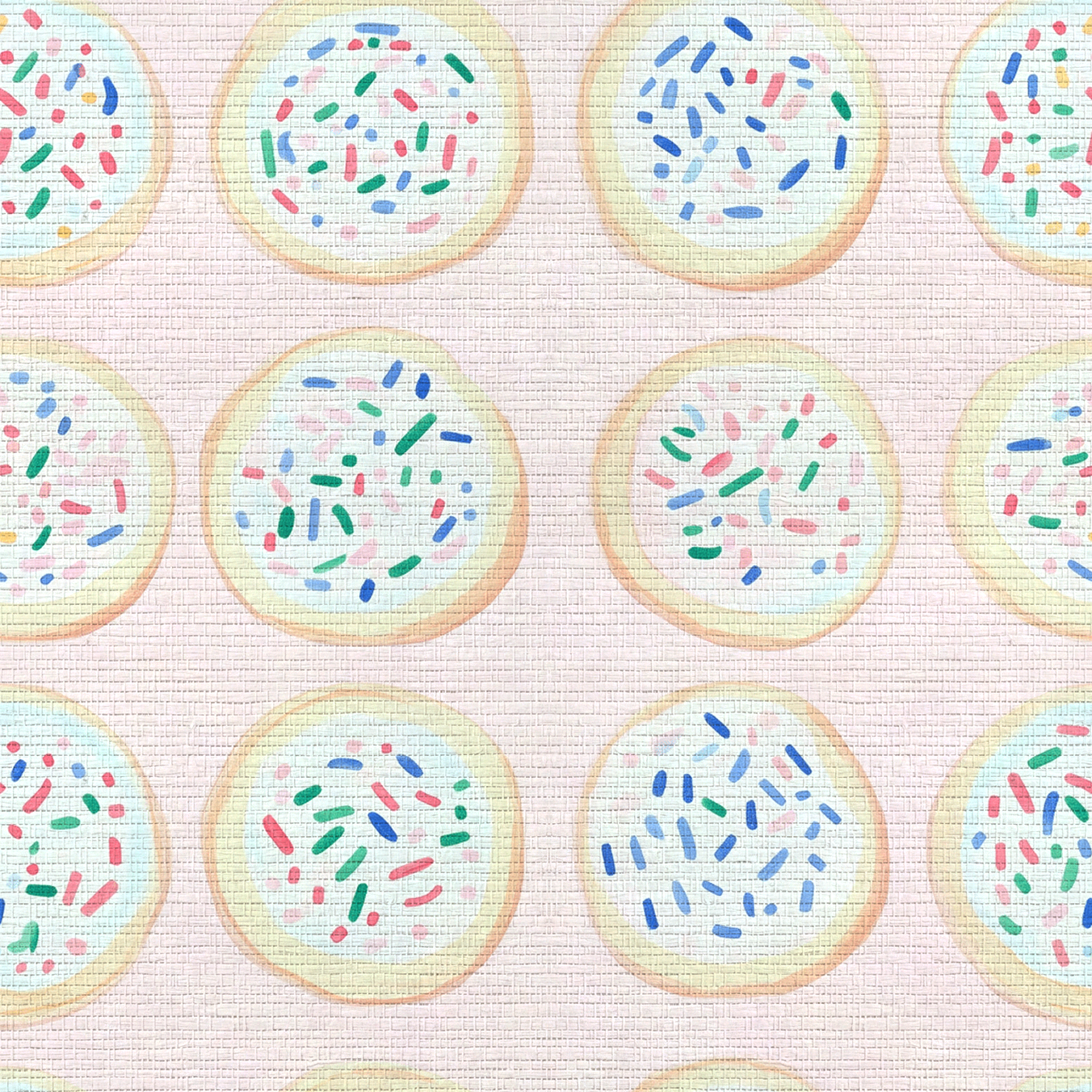 Confetti Cookies Faux Grasscloth Wallpaper
