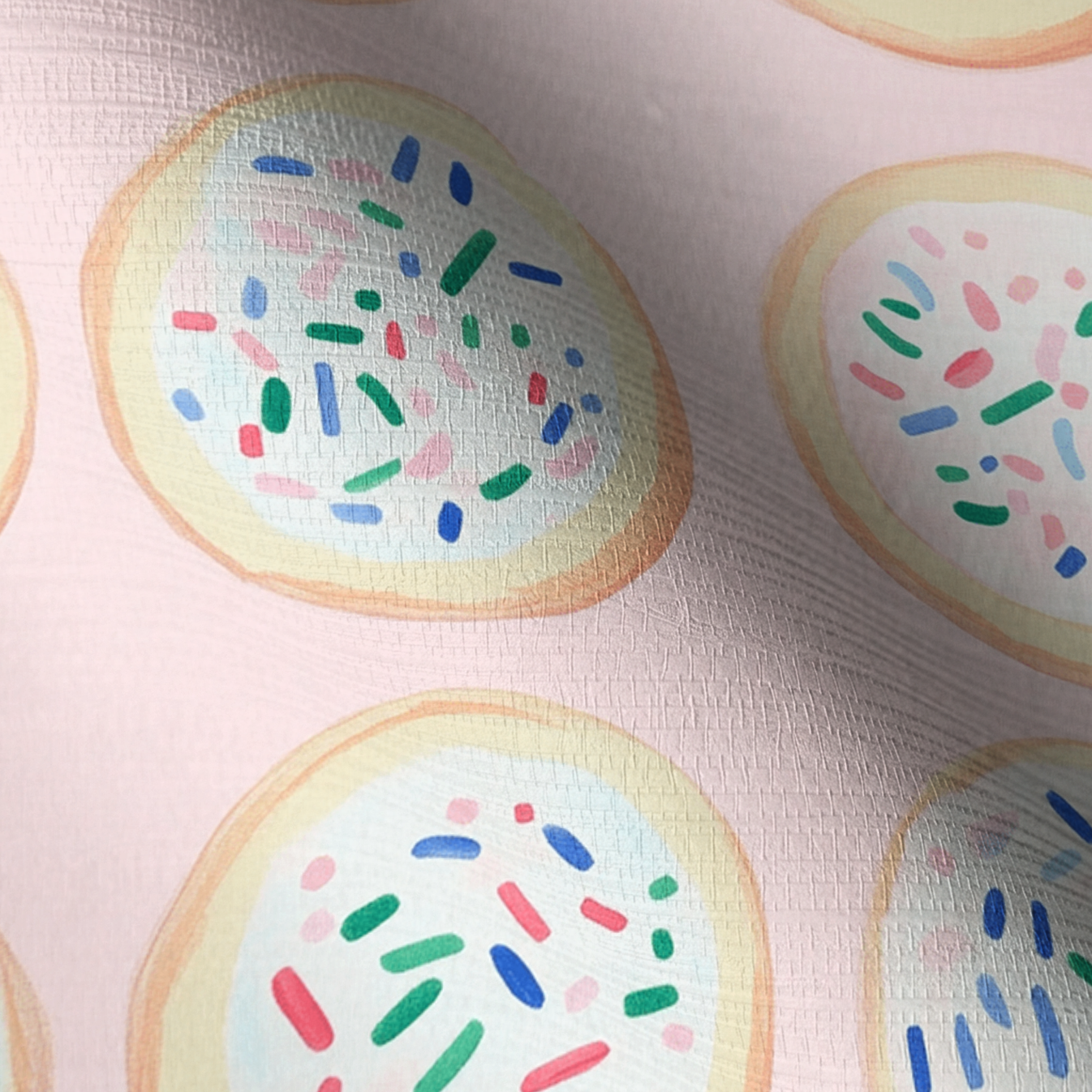 Confetti Cookies Faux Grasscloth Wallpaper
