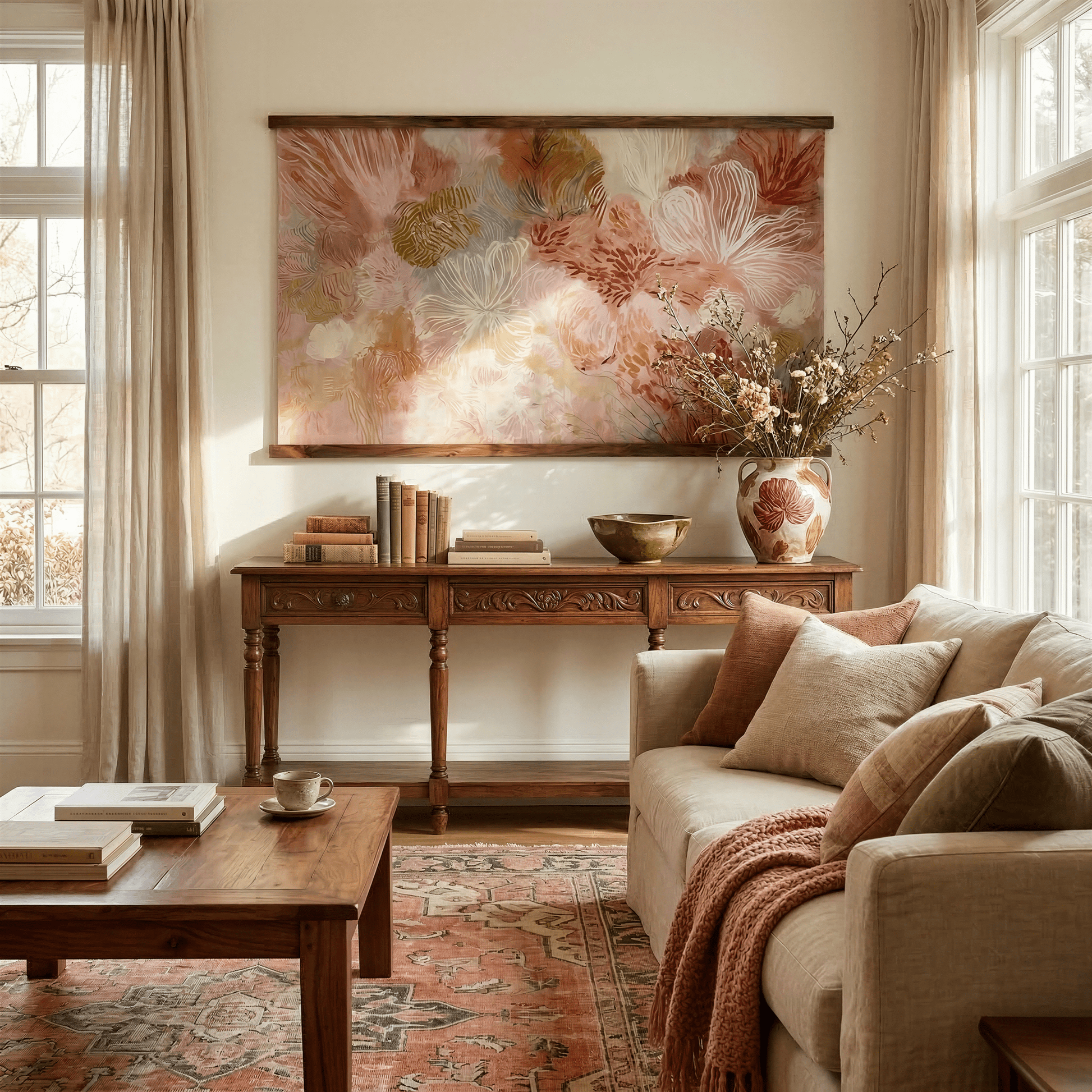 Coral Botanicals - Tapestry - Lemon Park