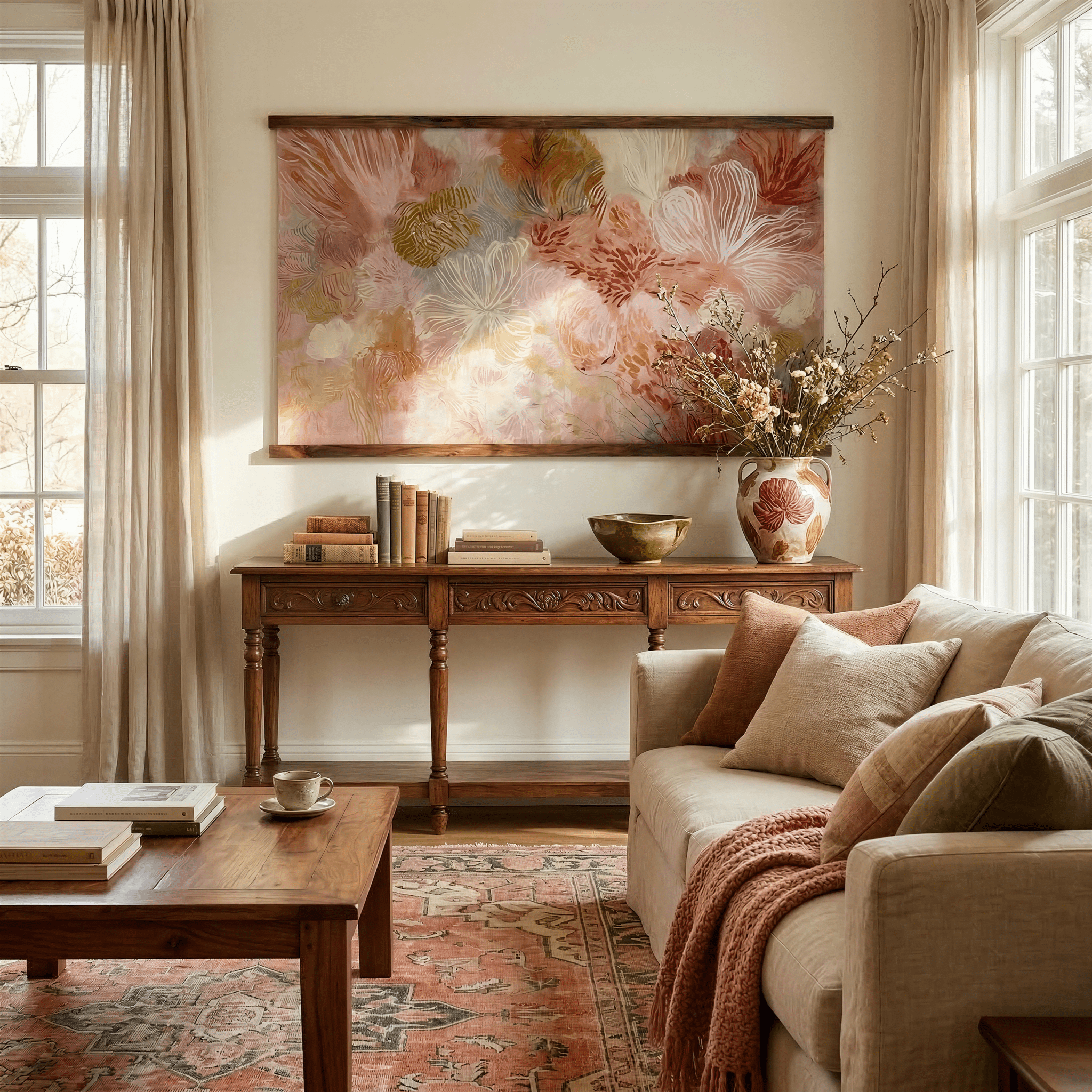 Coral Botanicals - Tapestry - Lemon Park