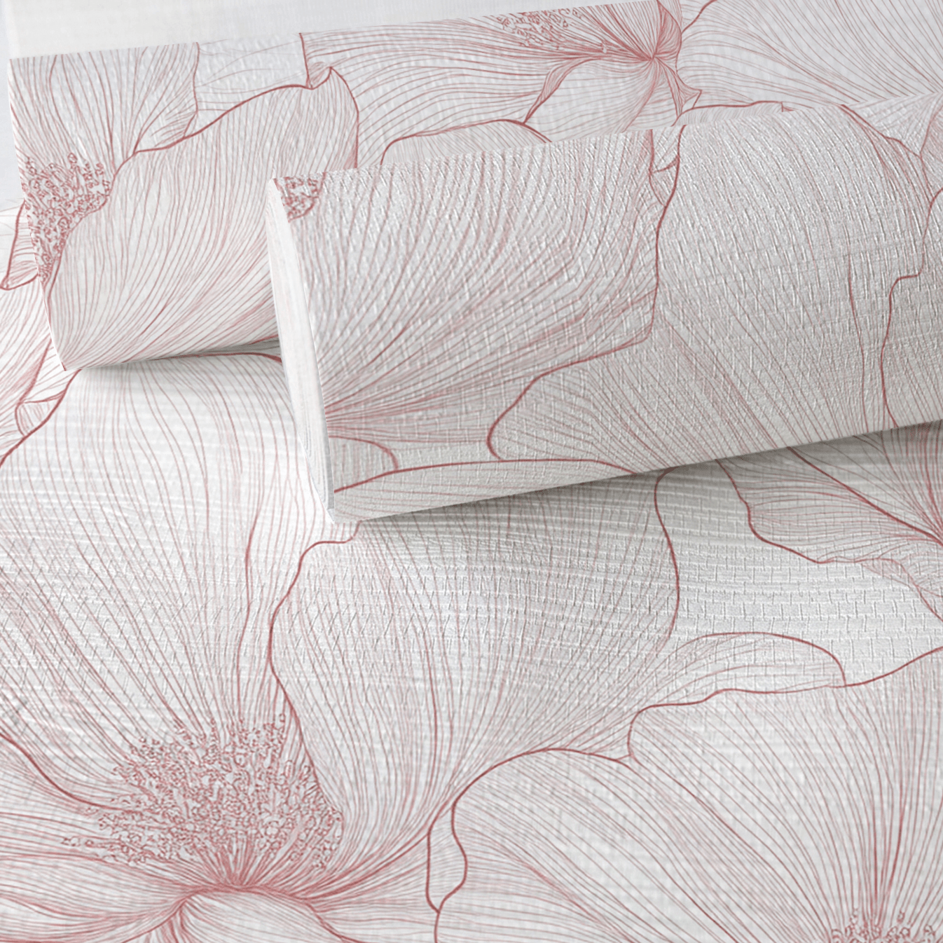 Coral Cabana Faux Grasscloth Wallpaper - Lemon Park