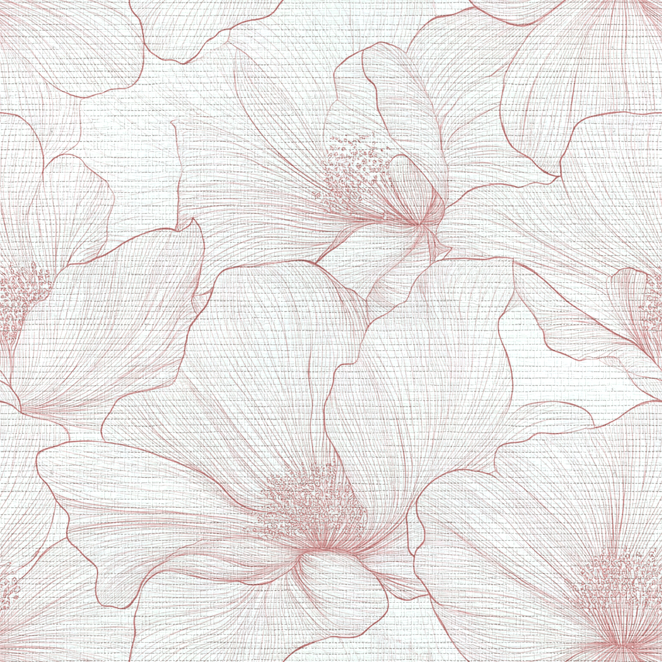 Coral Cabana Faux Grasscloth Wallpaper - Lemon Park