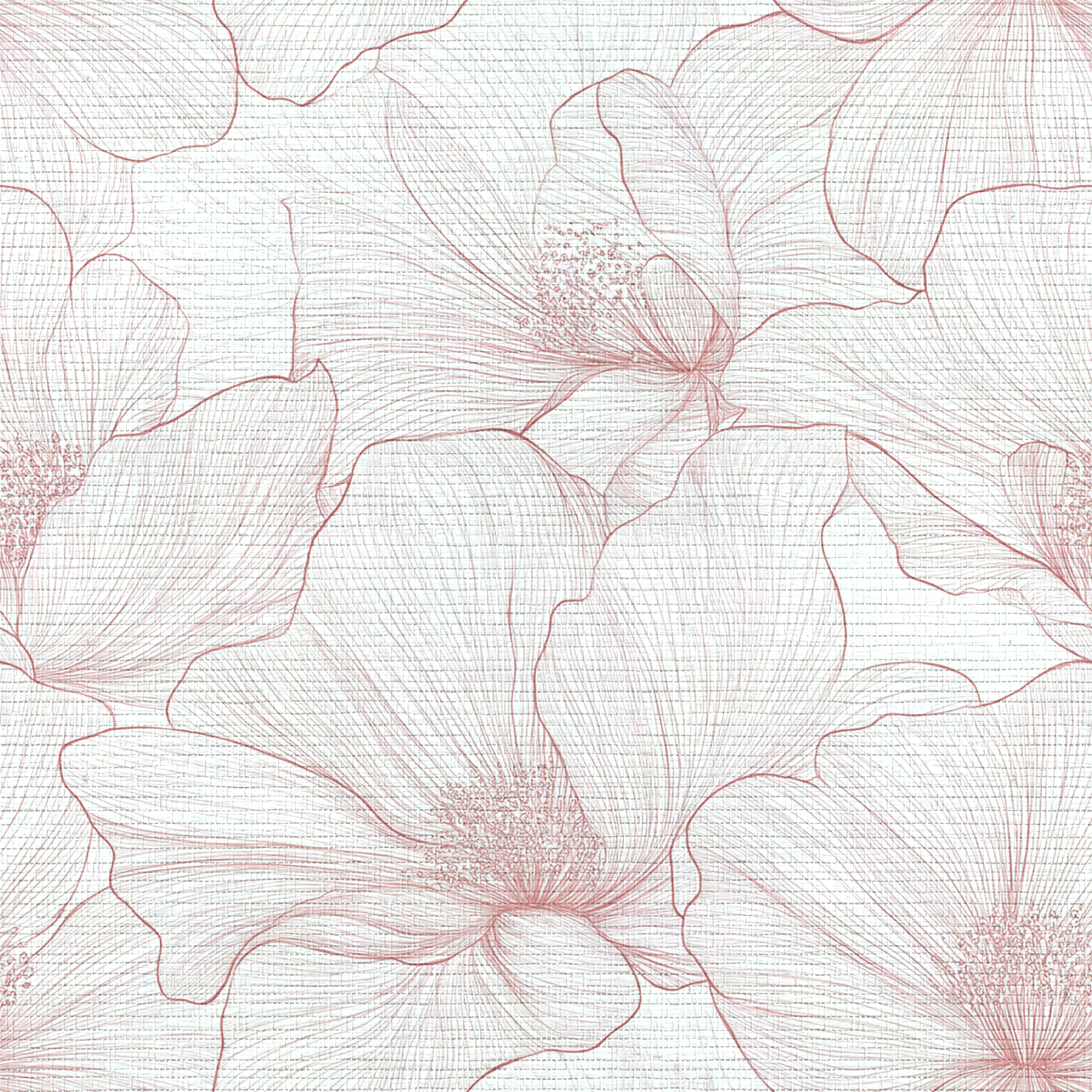 Coral Cabana Faux Grasscloth Wallpaper