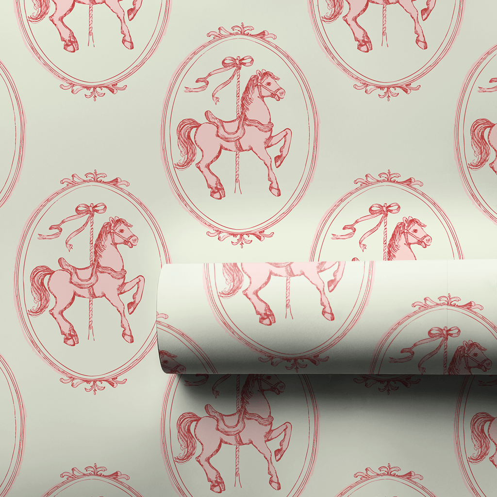 Cotton Candy Carousel - Wrapping Paper - Lemon Park