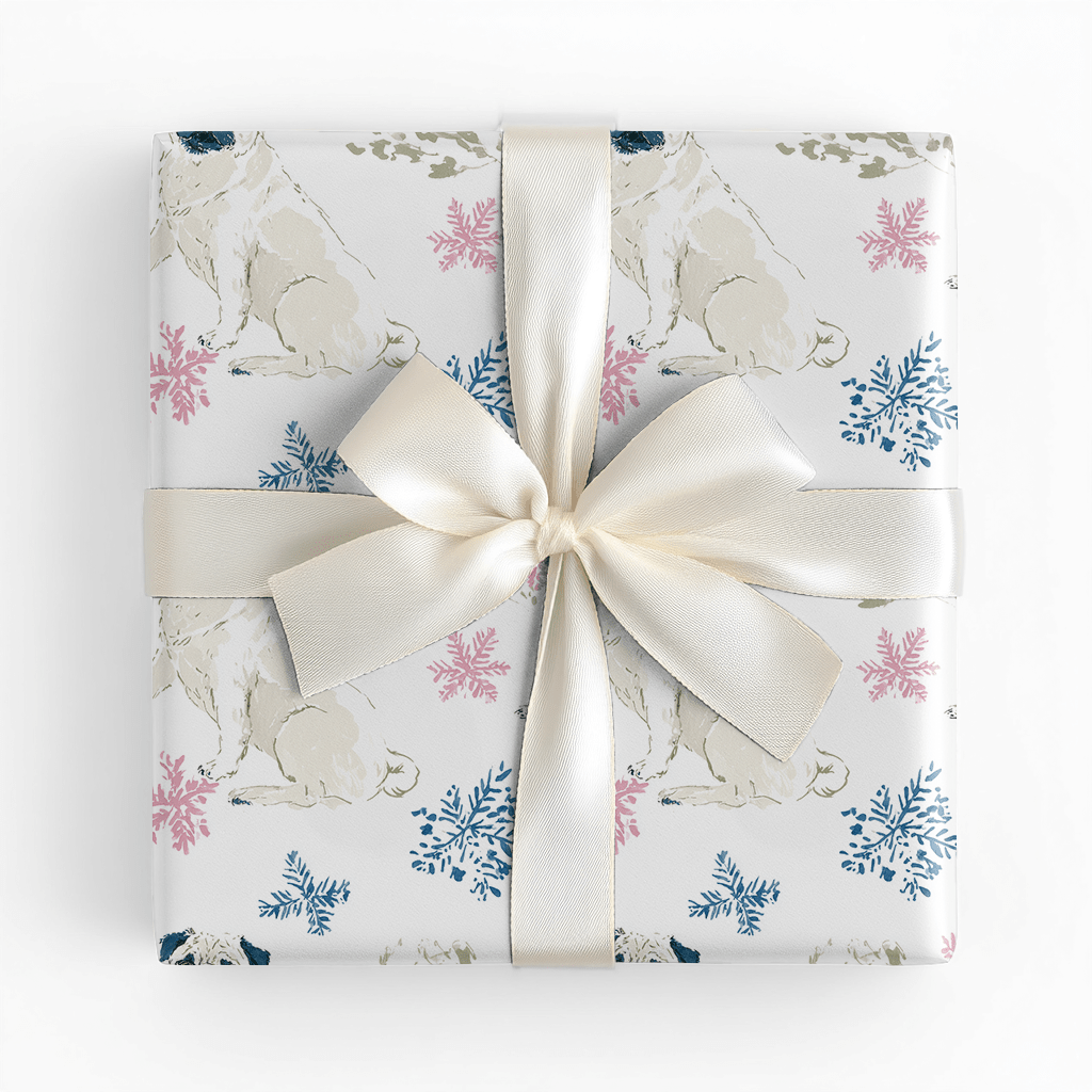 Cozy Christmas Pug - Wrapping Paper - Lemon Park