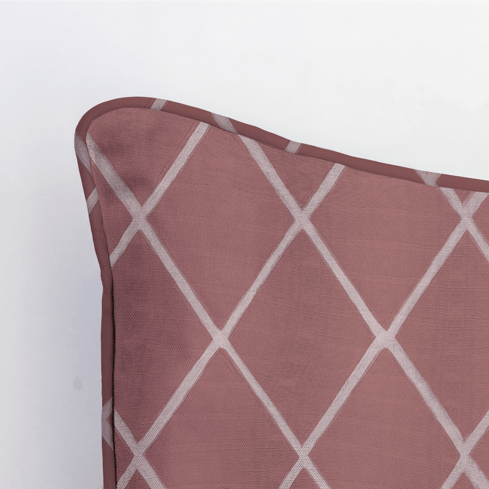 Cranberry Crisscross Throw Pillow - Lemon Park