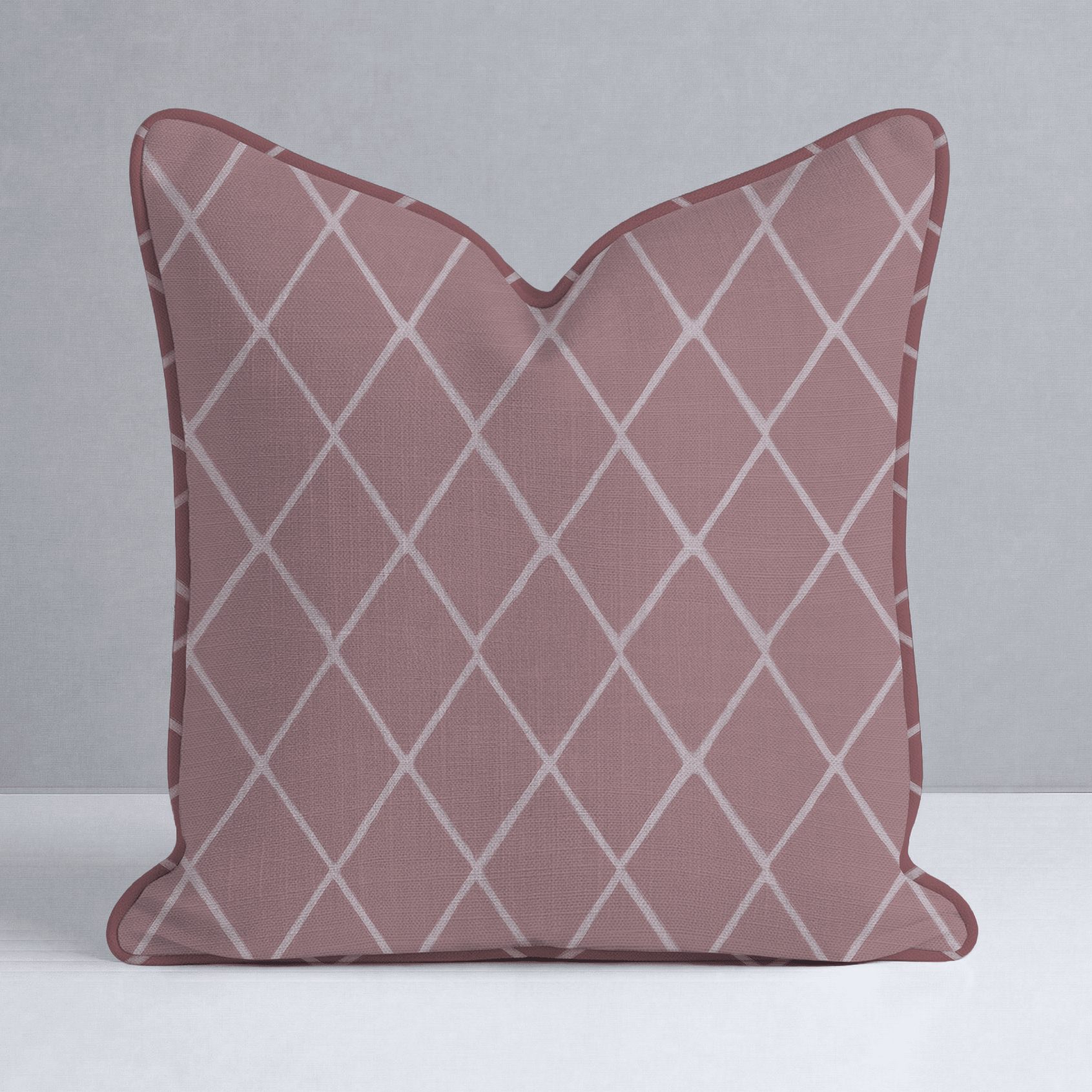 Cranberry Crisscross Throw Pillow - Lemon Park