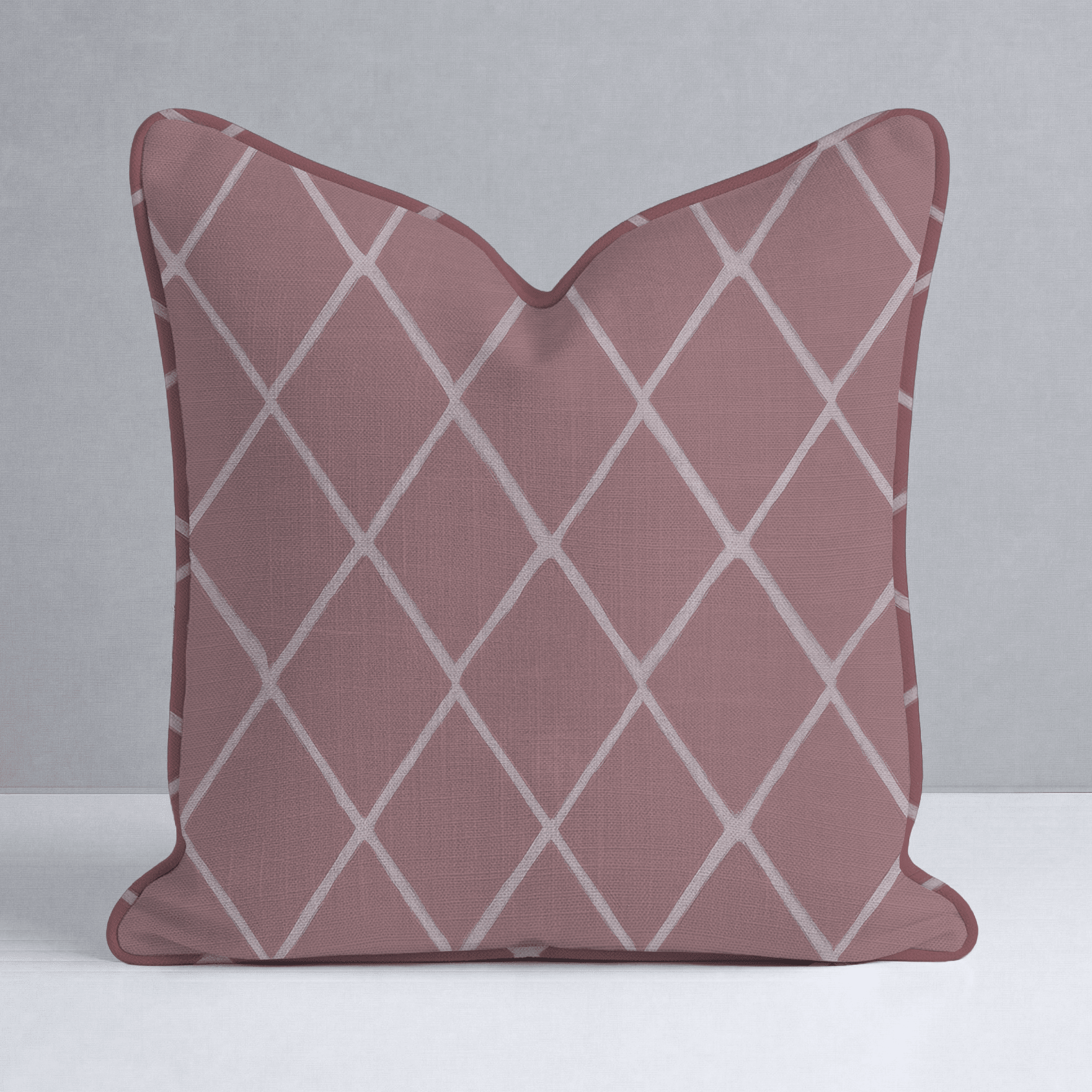 Cranberry Crisscross Throw Pillow - Lemon Park