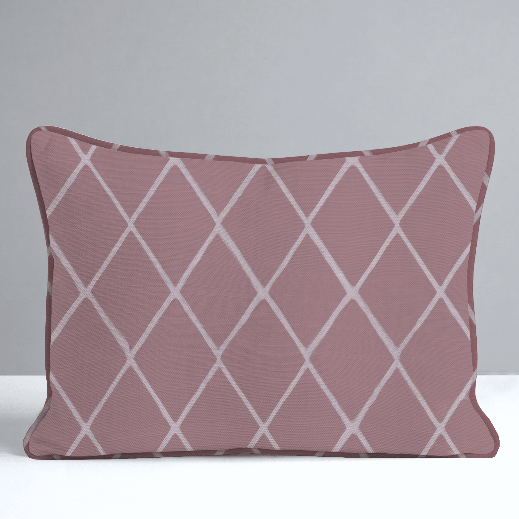 Cranberry Crisscross Throw Pillow - Lemon Park