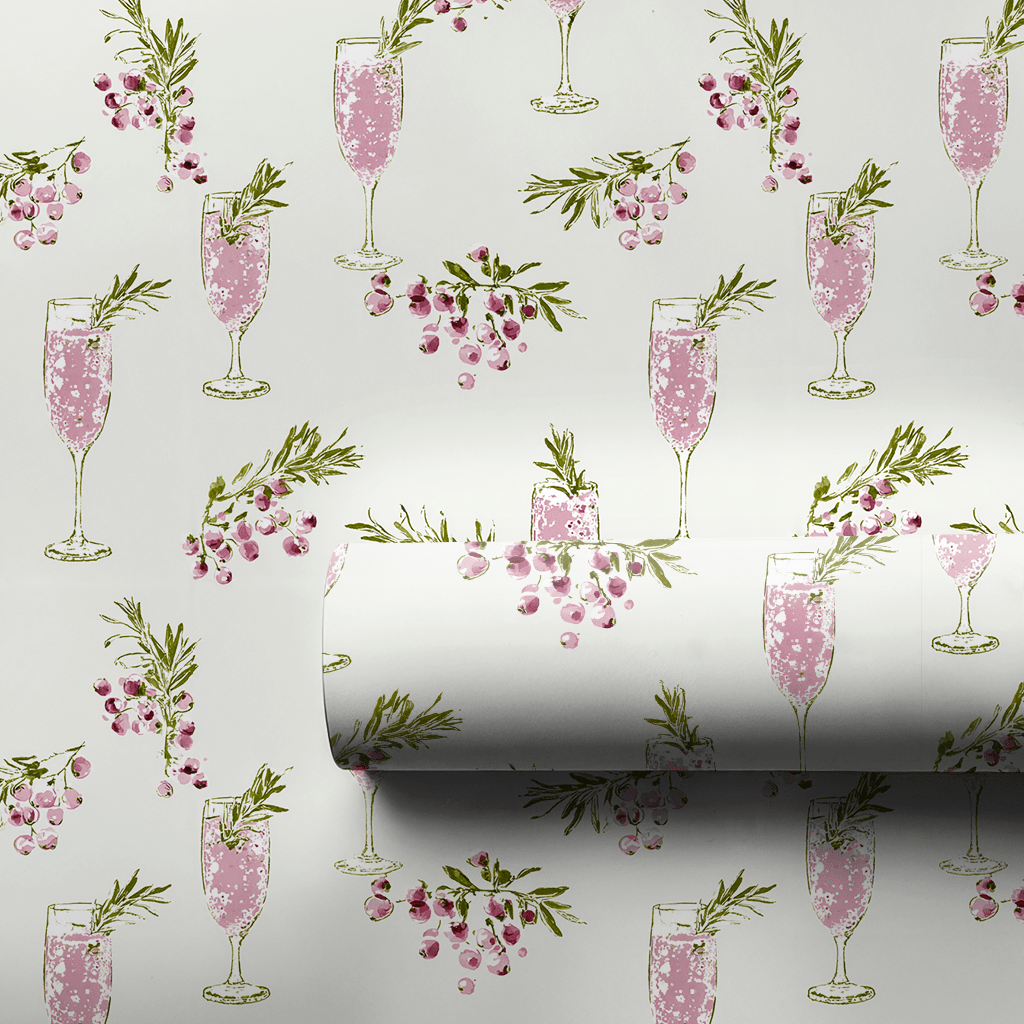 Cranberry Fizz - Wrapping Paper - Lemon Park