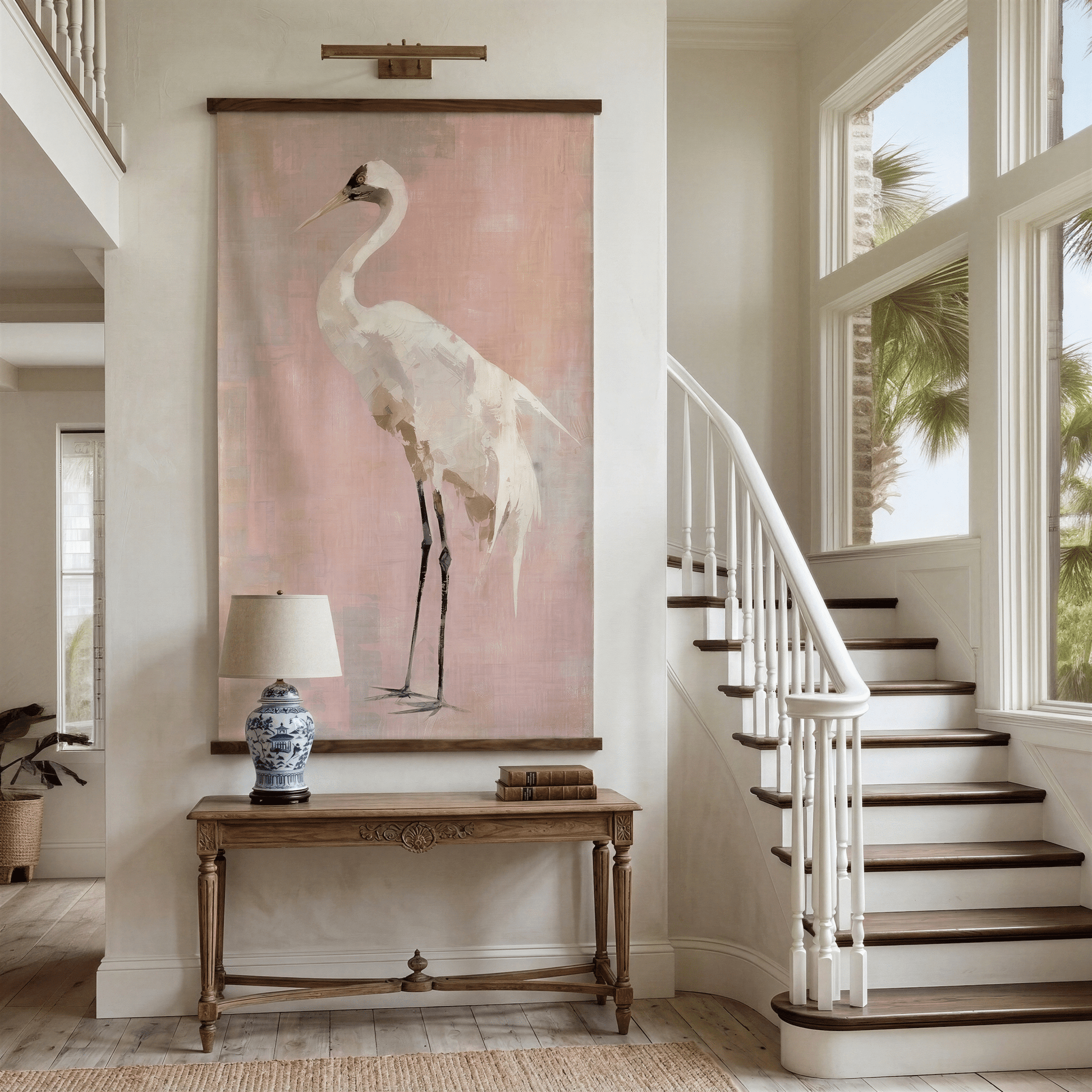 Crane Portrait - Tapestry - Lemon Park