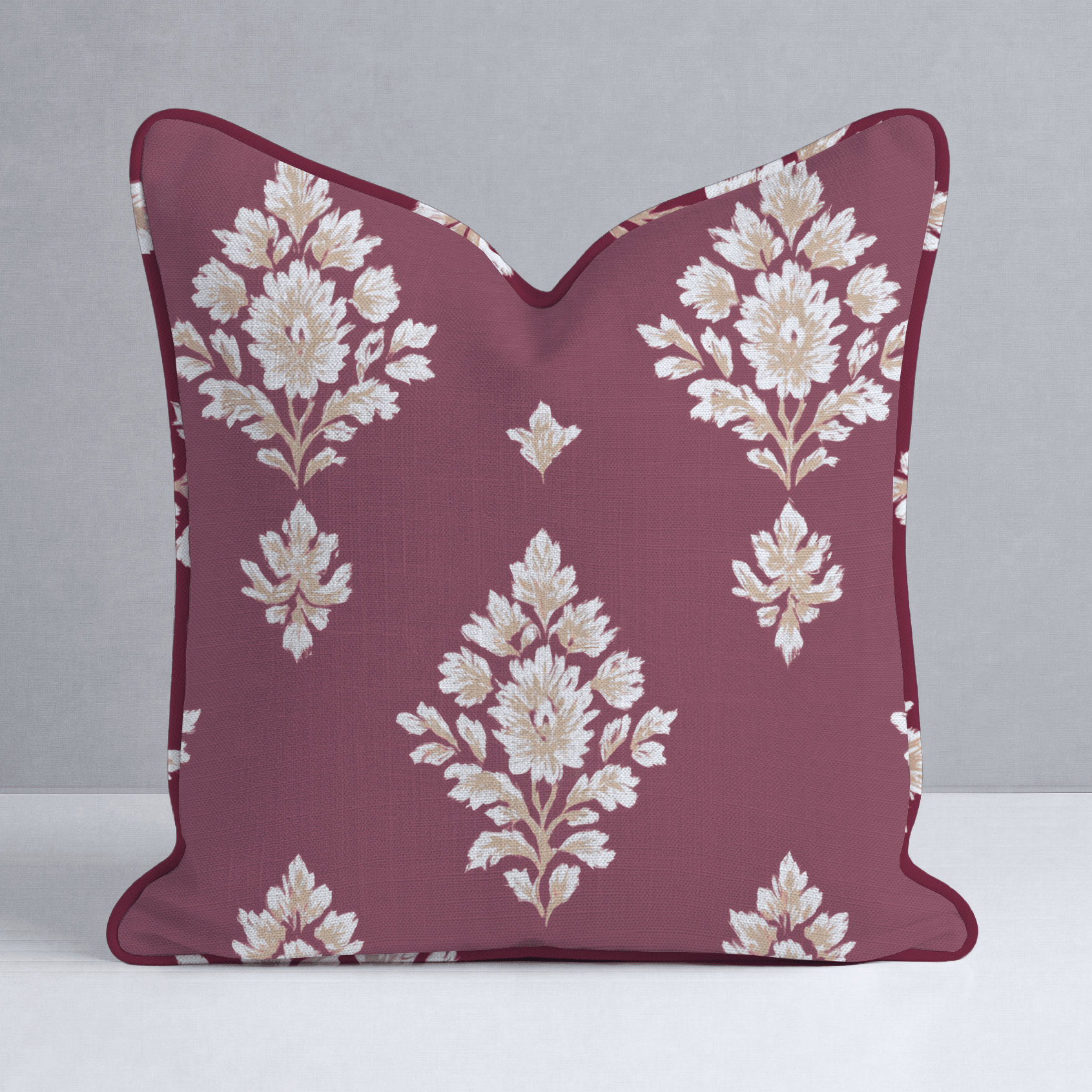 Crimson Crest Throw Pillow - Lemon Park