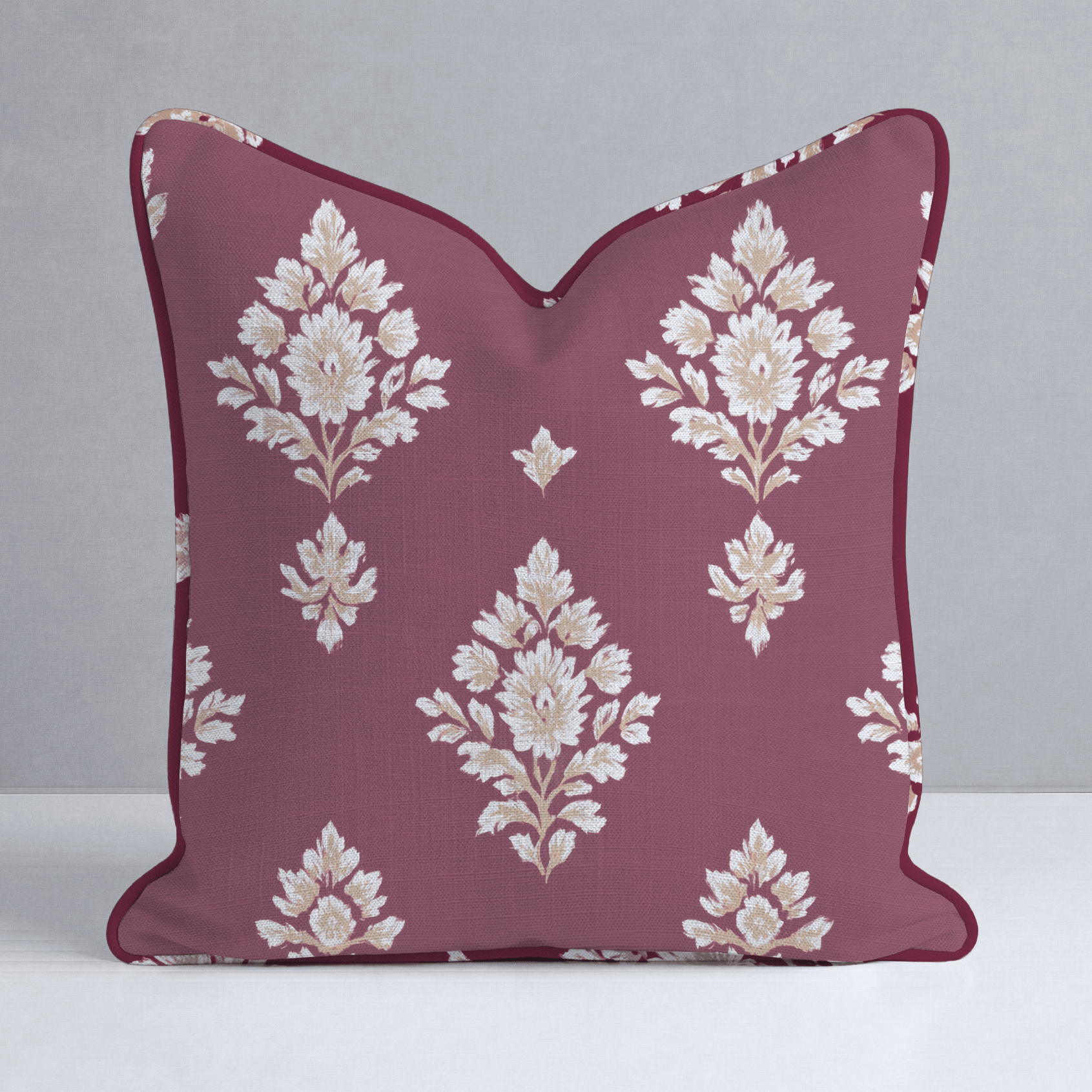 Crimson Crest Throw Pillow - Lemon Park