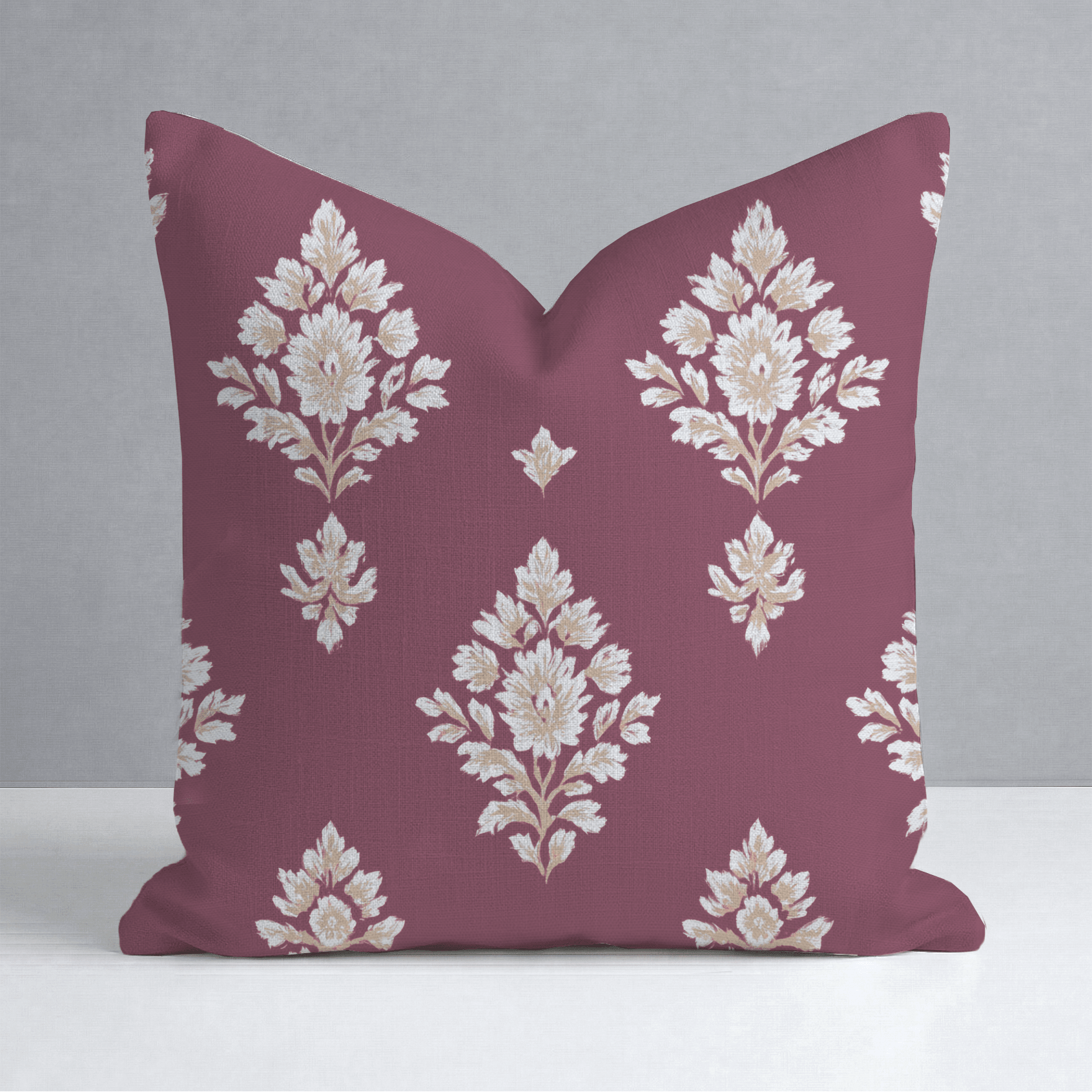 Crimson Crest Throw Pillow - Lemon Park