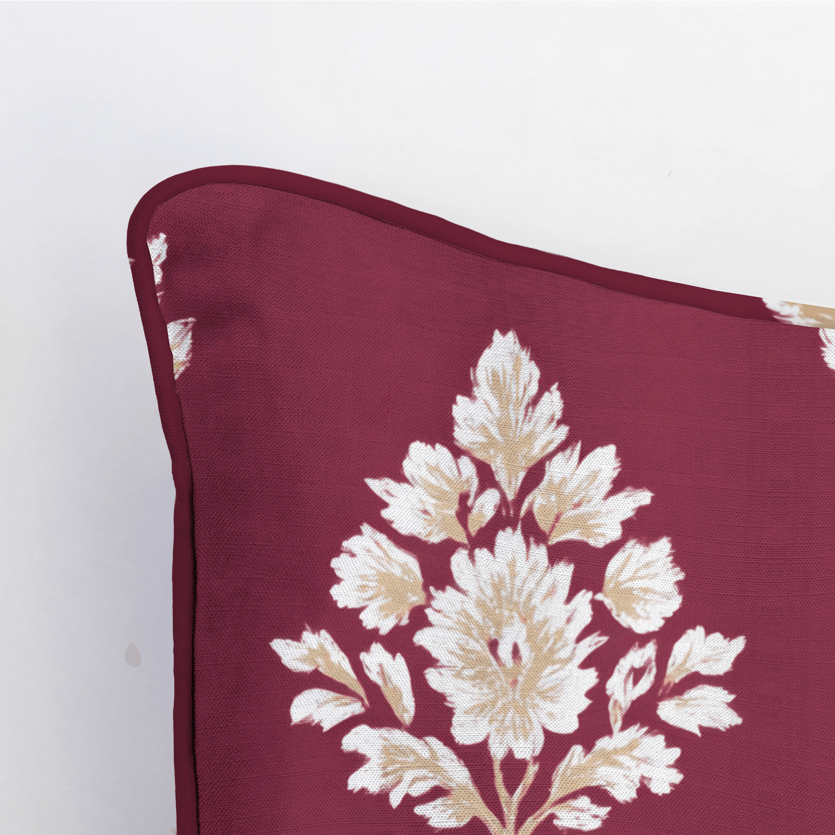 Crimson Crest Throw Pillow - Lemon Park
