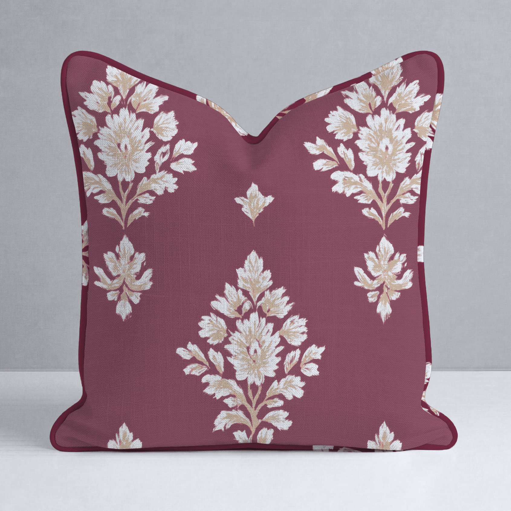 Crimson Crest Throw Pillow - Lemon Park