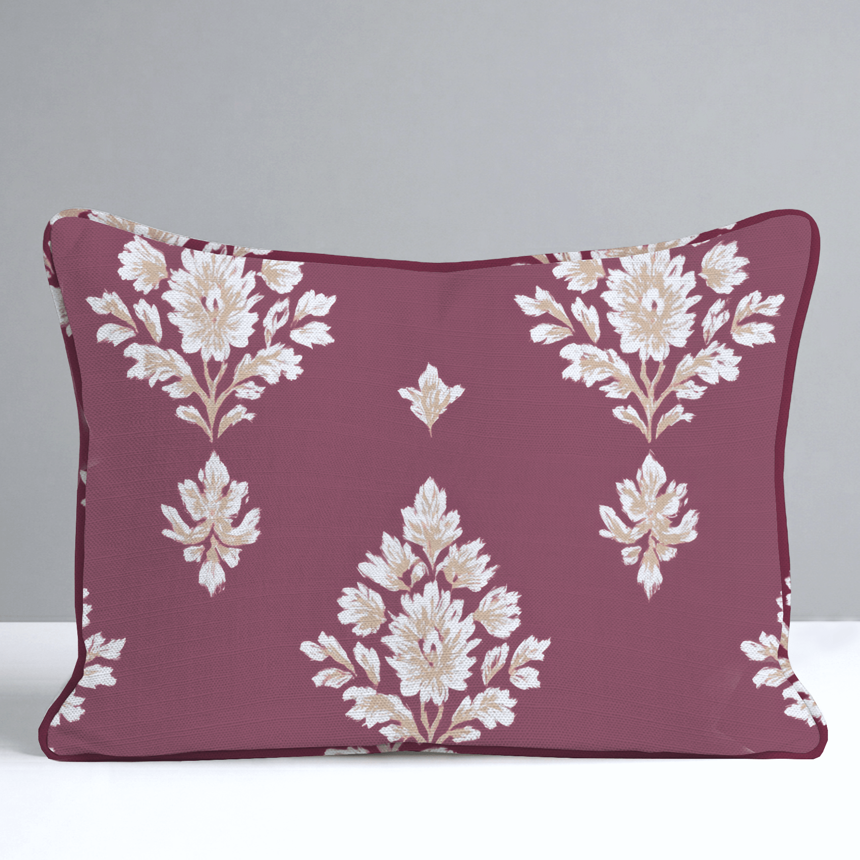 Crimson Crest Throw Pillow - Lemon Park